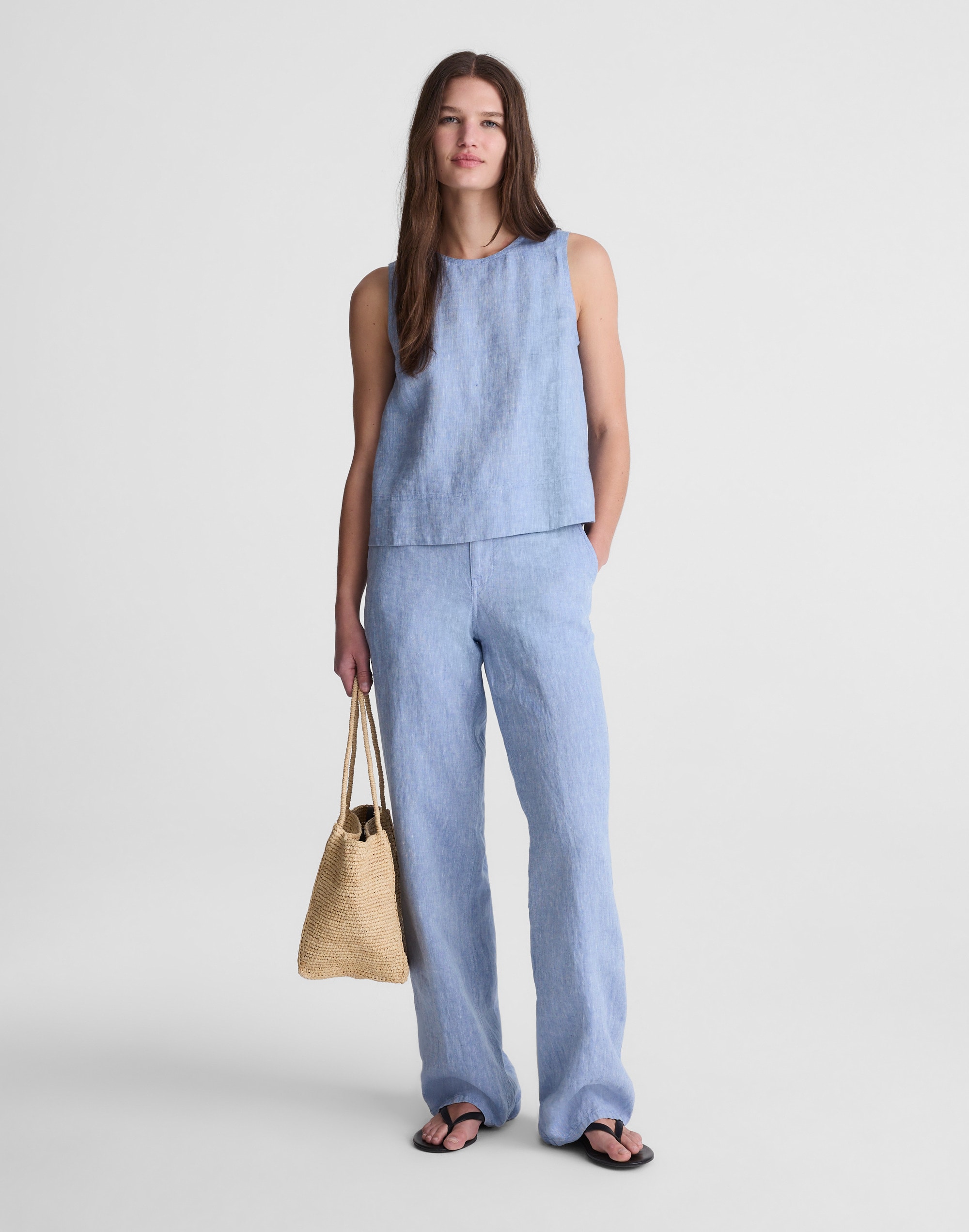 Shell Top in 100% Linen