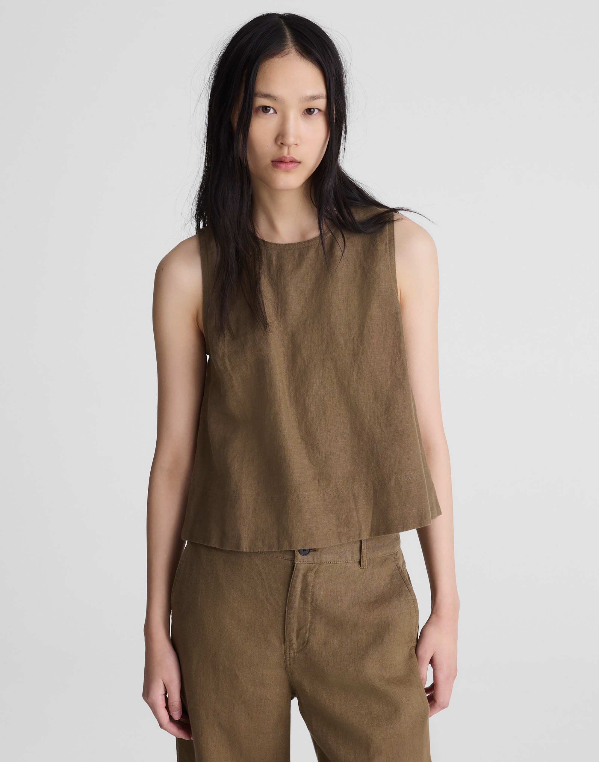 Shell Top in 100% Linen