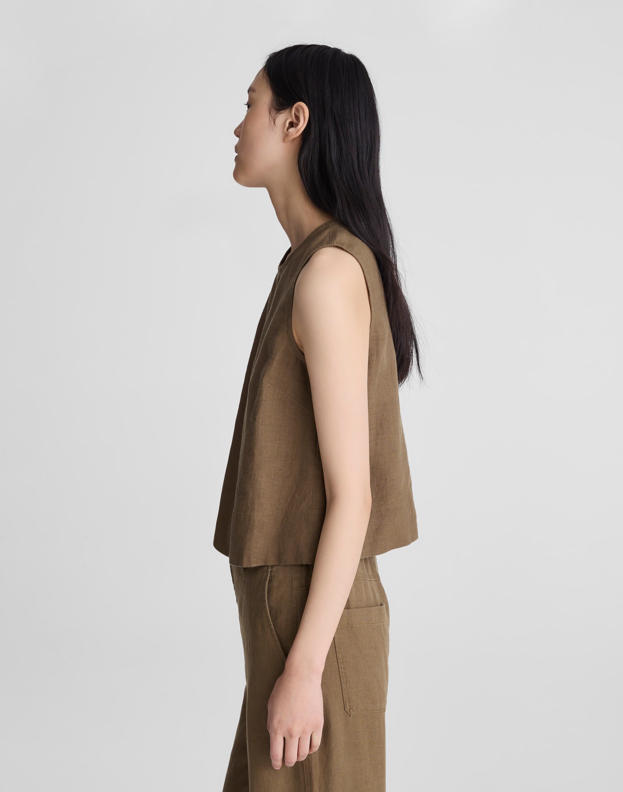 Shell Top in 100% Linen