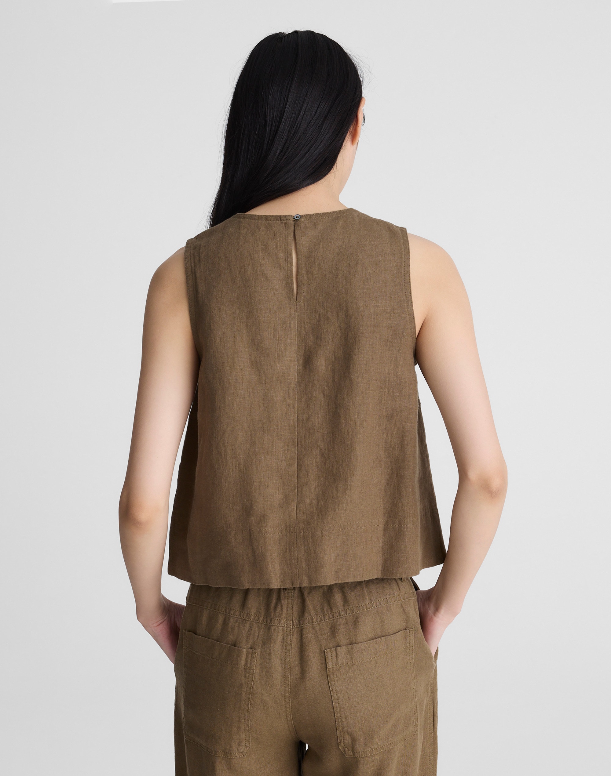 Shell Top in 100% Linen