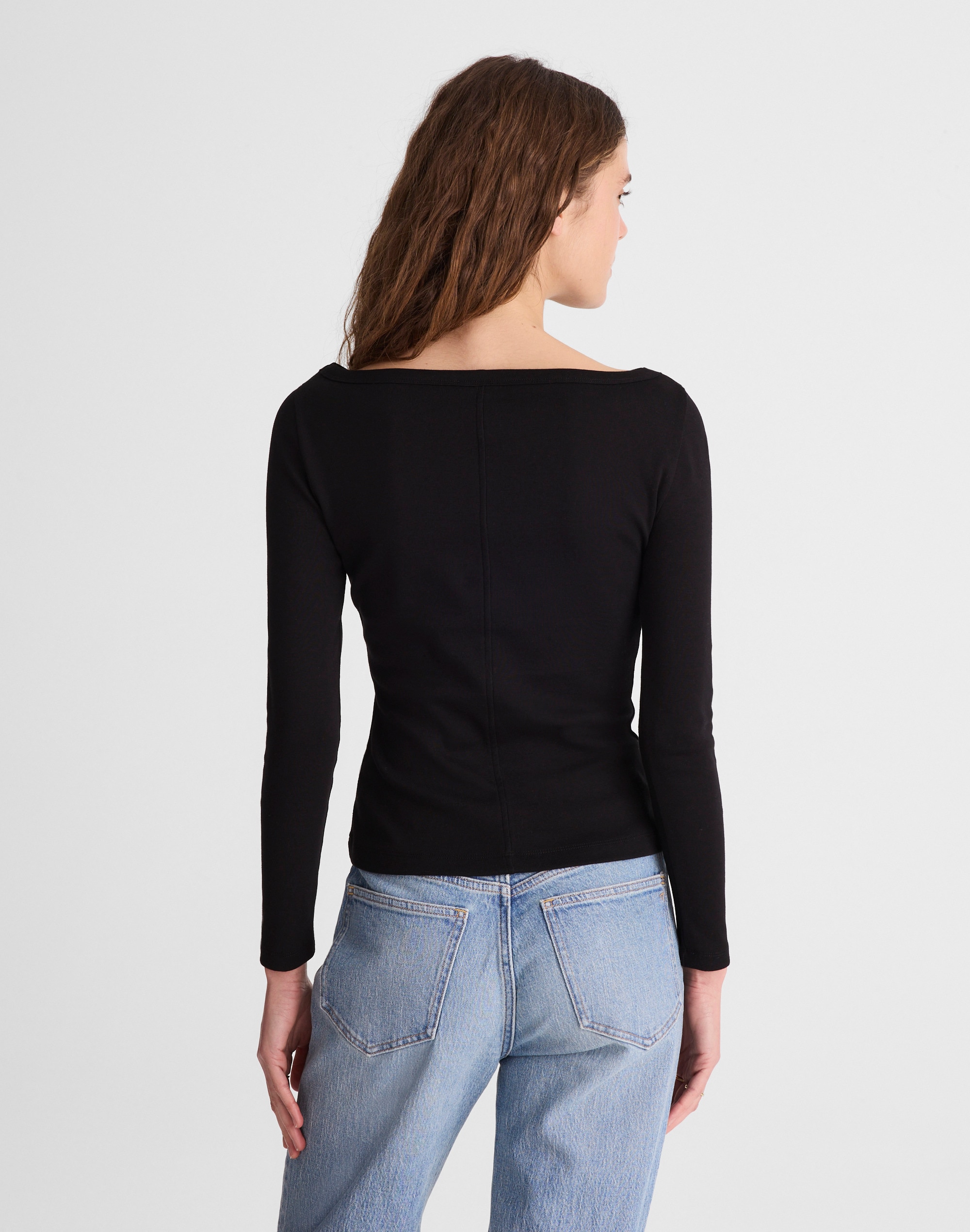 The '90s Boatneck Tee in Compact Cotton