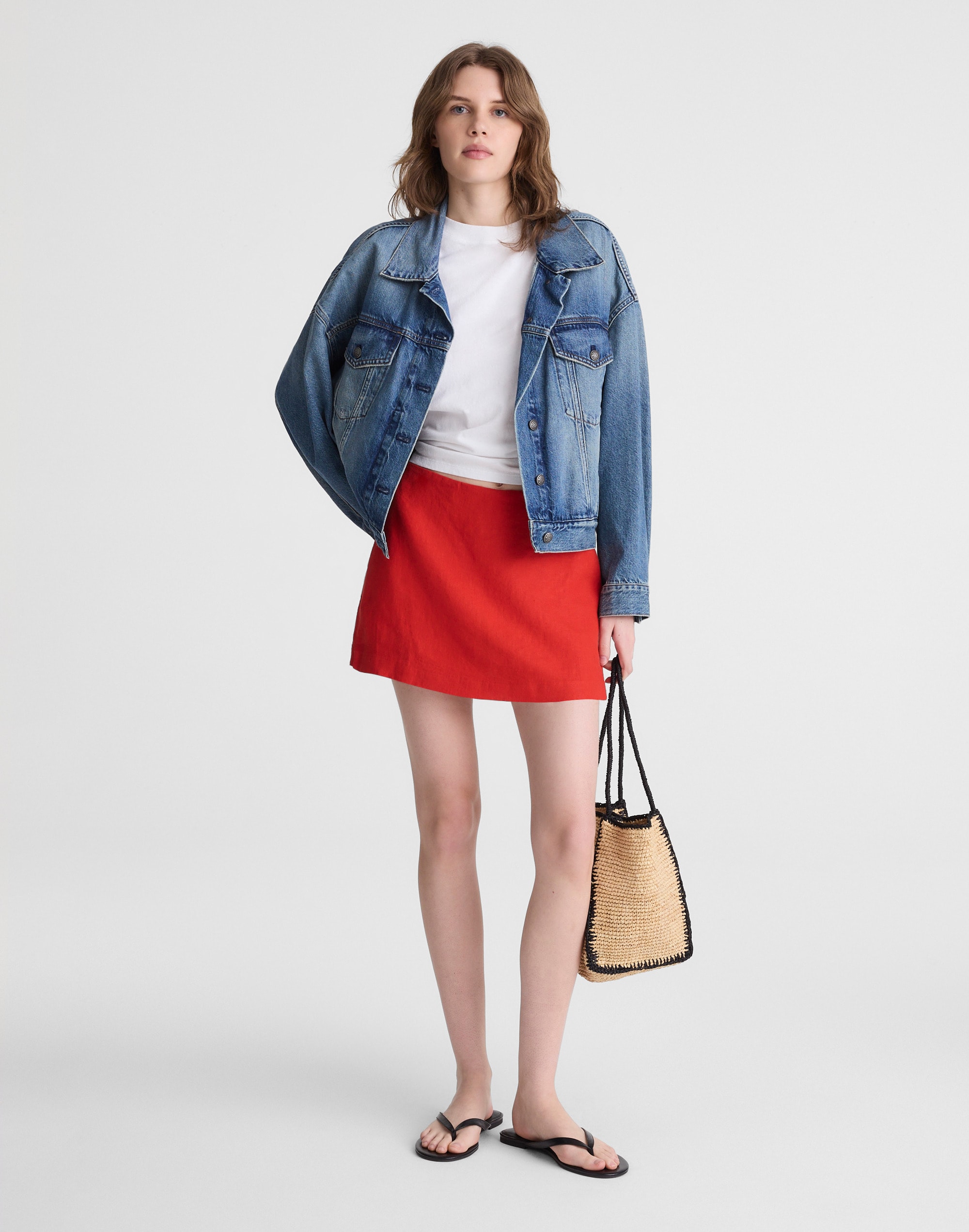 Madewell Mini Skort In Red