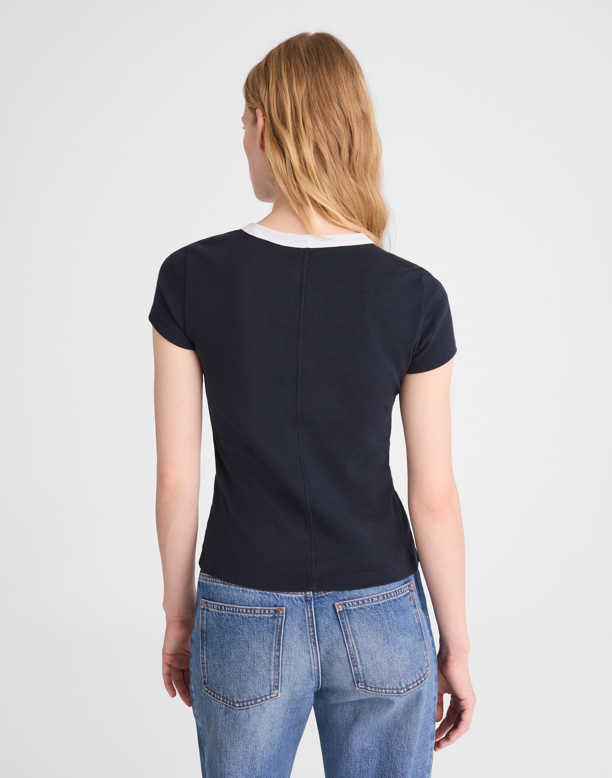 The '90s Crewneck Tee in Compact Cotton