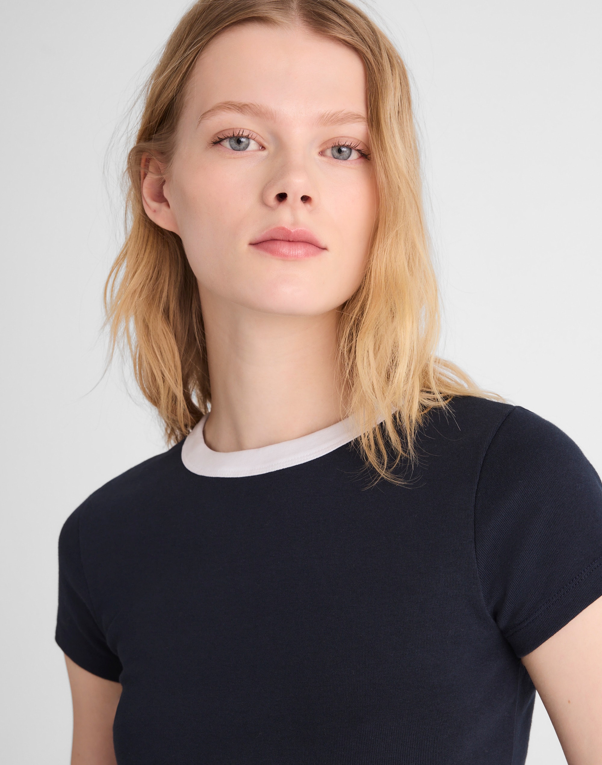 The '90s Crewneck Tee in Compact Cotton