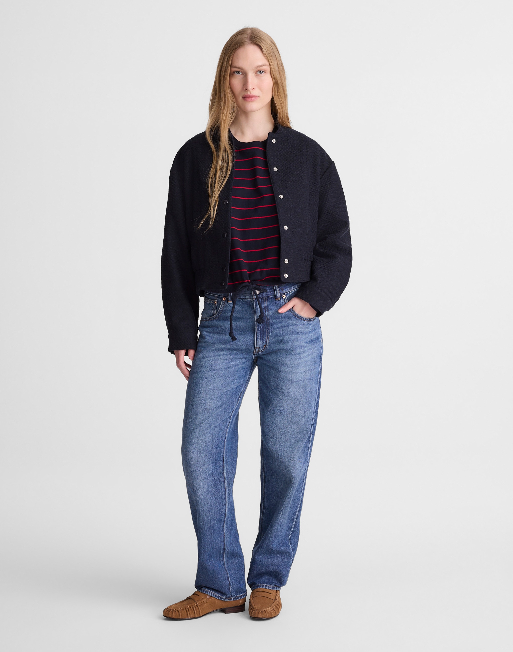 Bomber Jacket in Boucl&eacute;