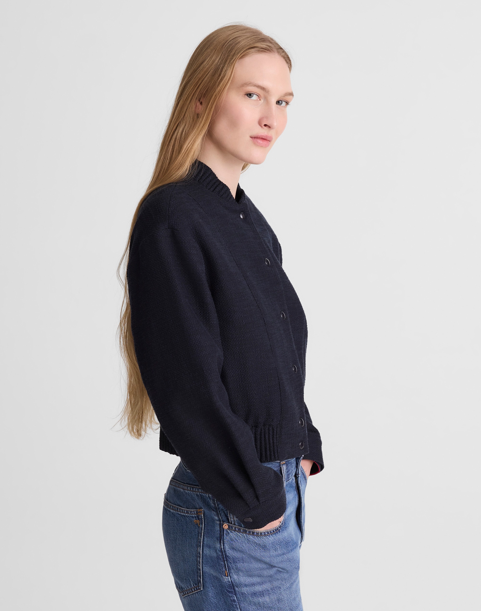 Bomber Jacket in Boucl&eacute;