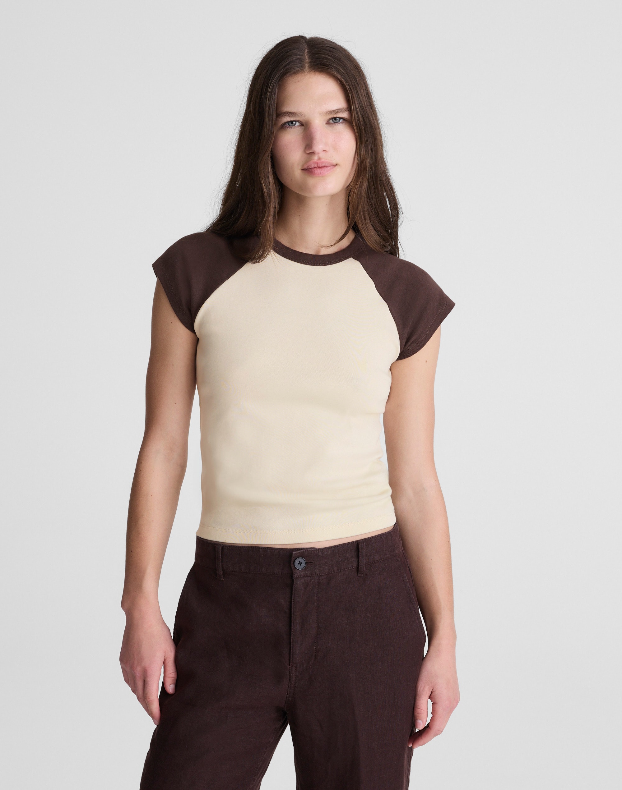 The '90s Crewneck Tee in Compact Cotton