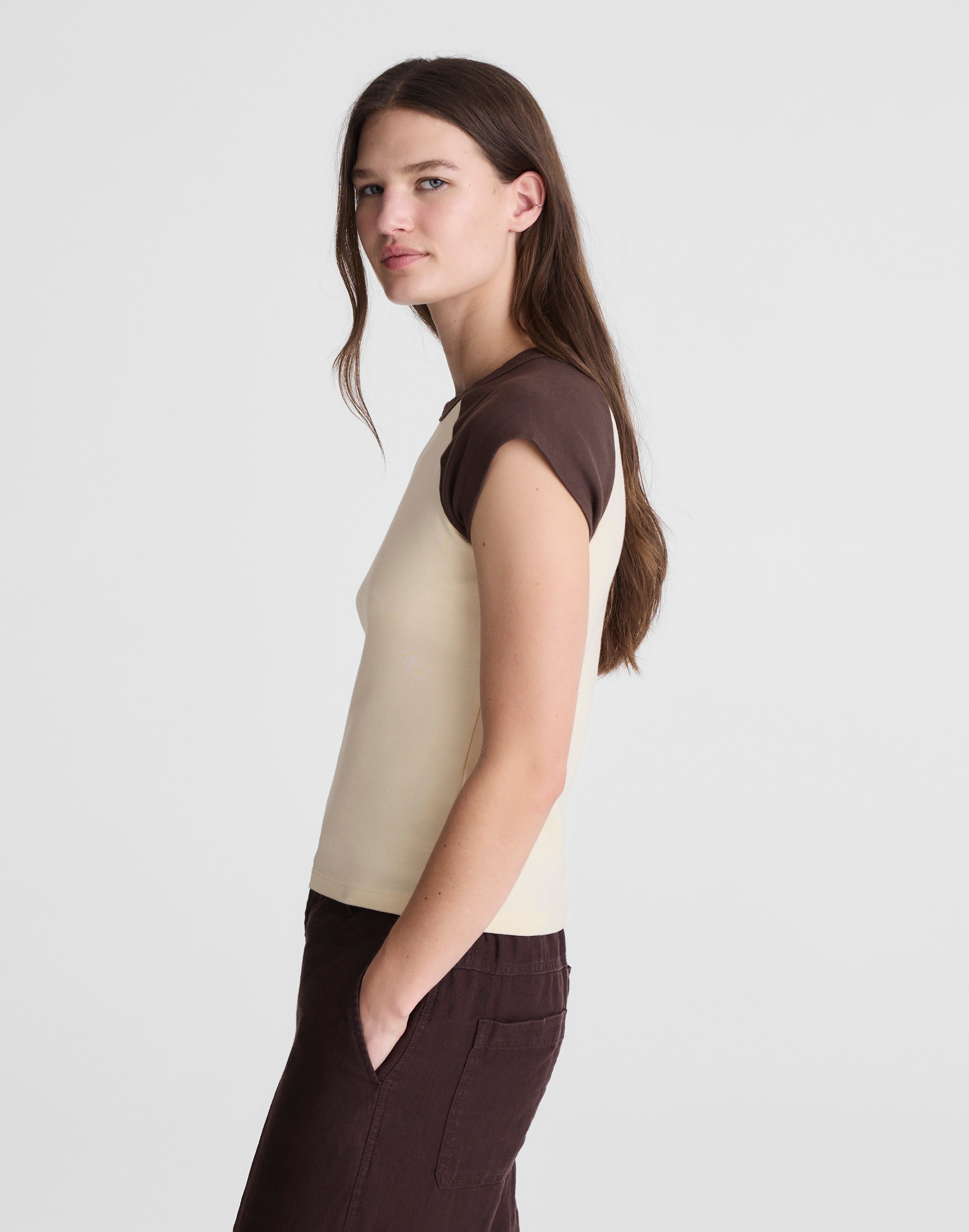 The '90s Crewneck Tee in Compact Cotton