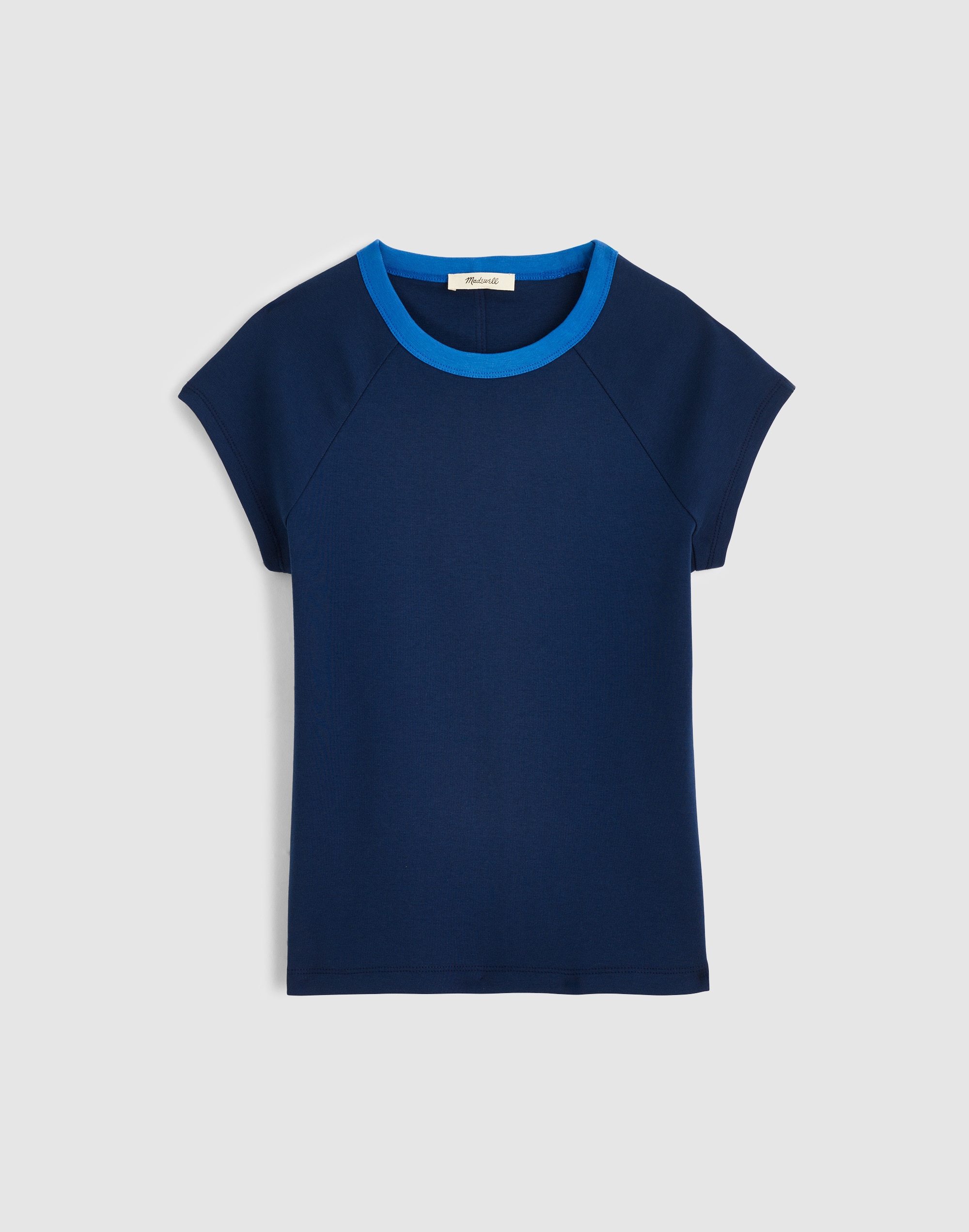 Madewell The '90s Crewneck Raglan Tee In Blue