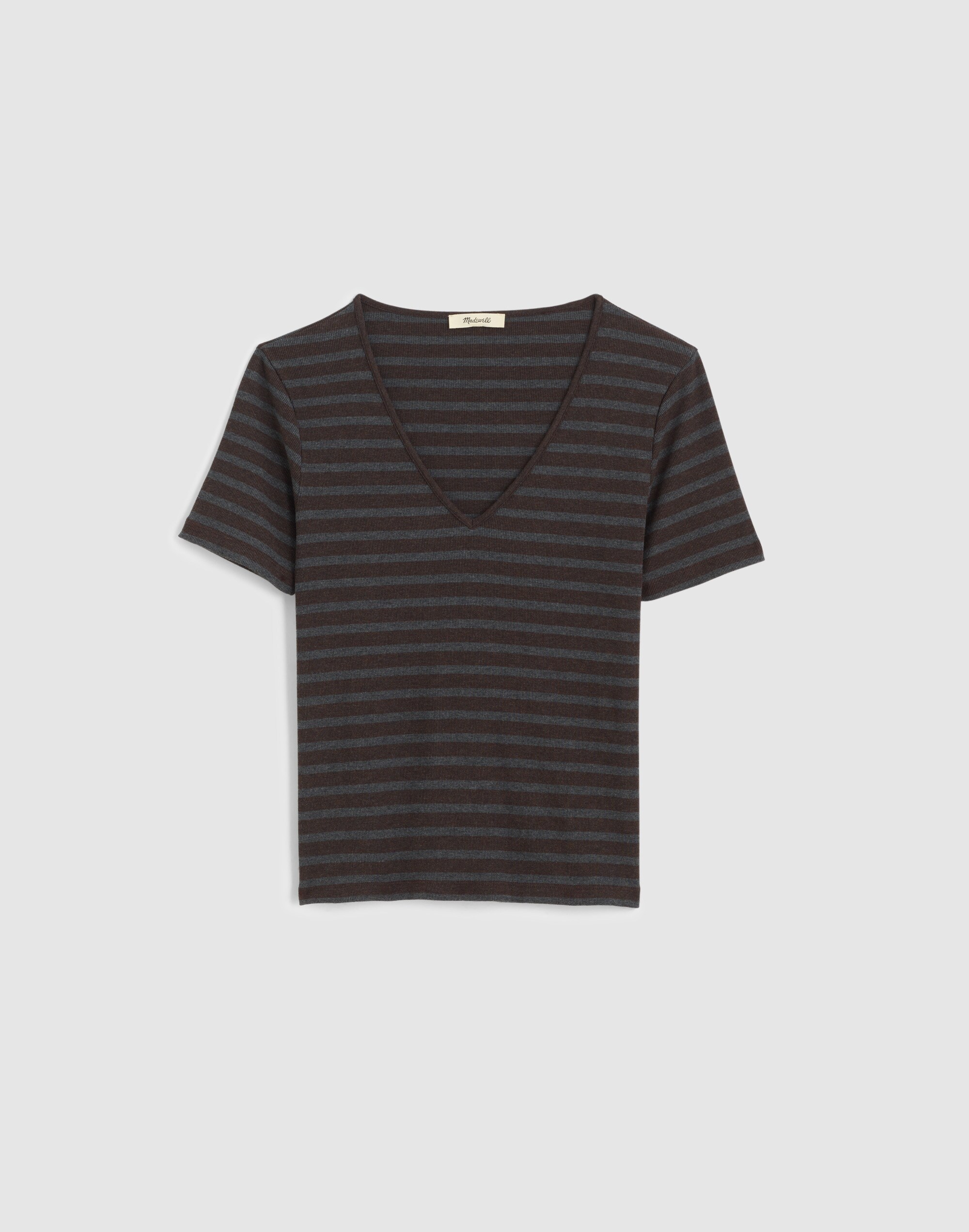 The 9-9 V-Neck Tee in LuxeRib