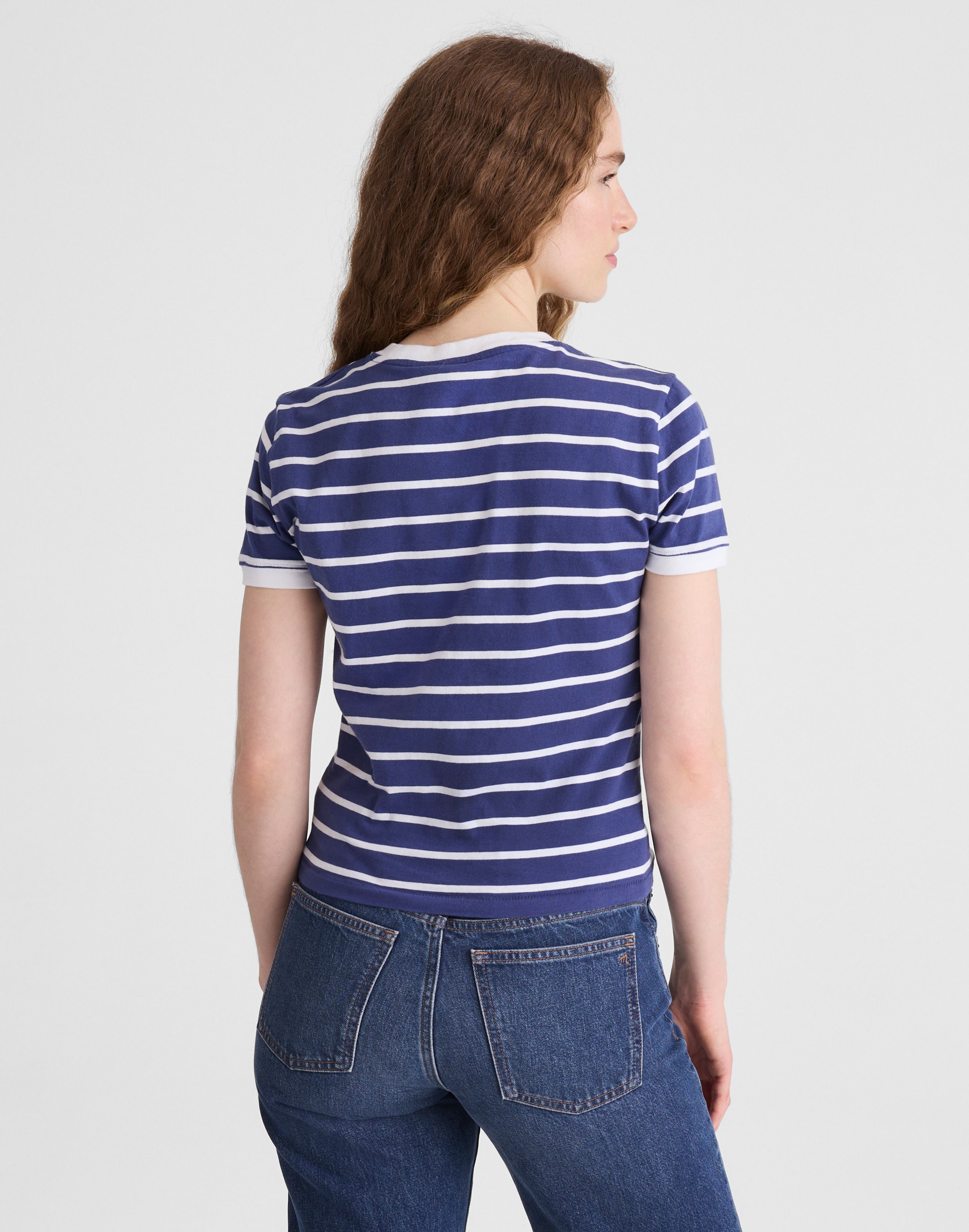 The Perfect Crewneck Baby Tee in Allday Jersey