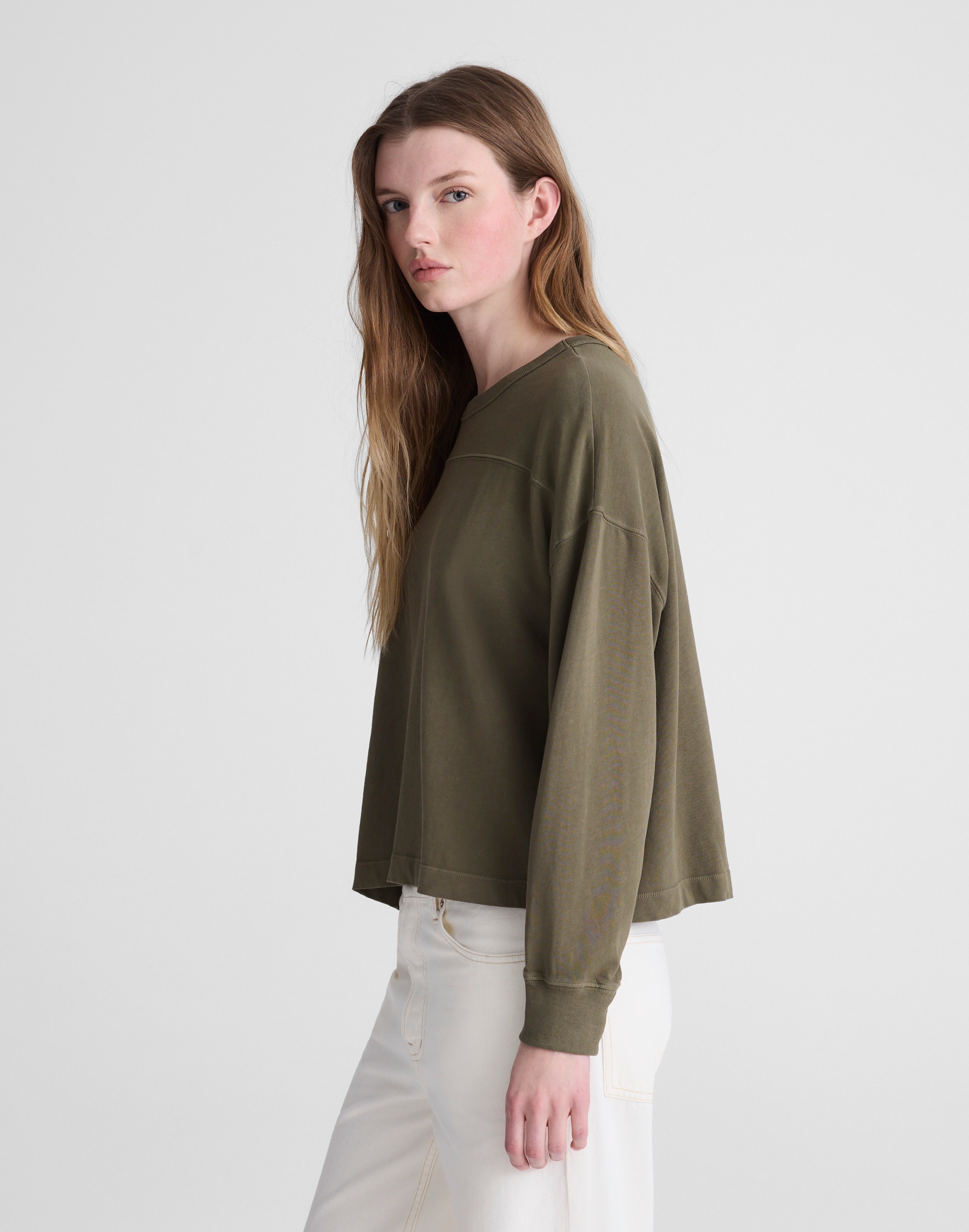 The Relaxed Crewneck Long Sleeve Tee