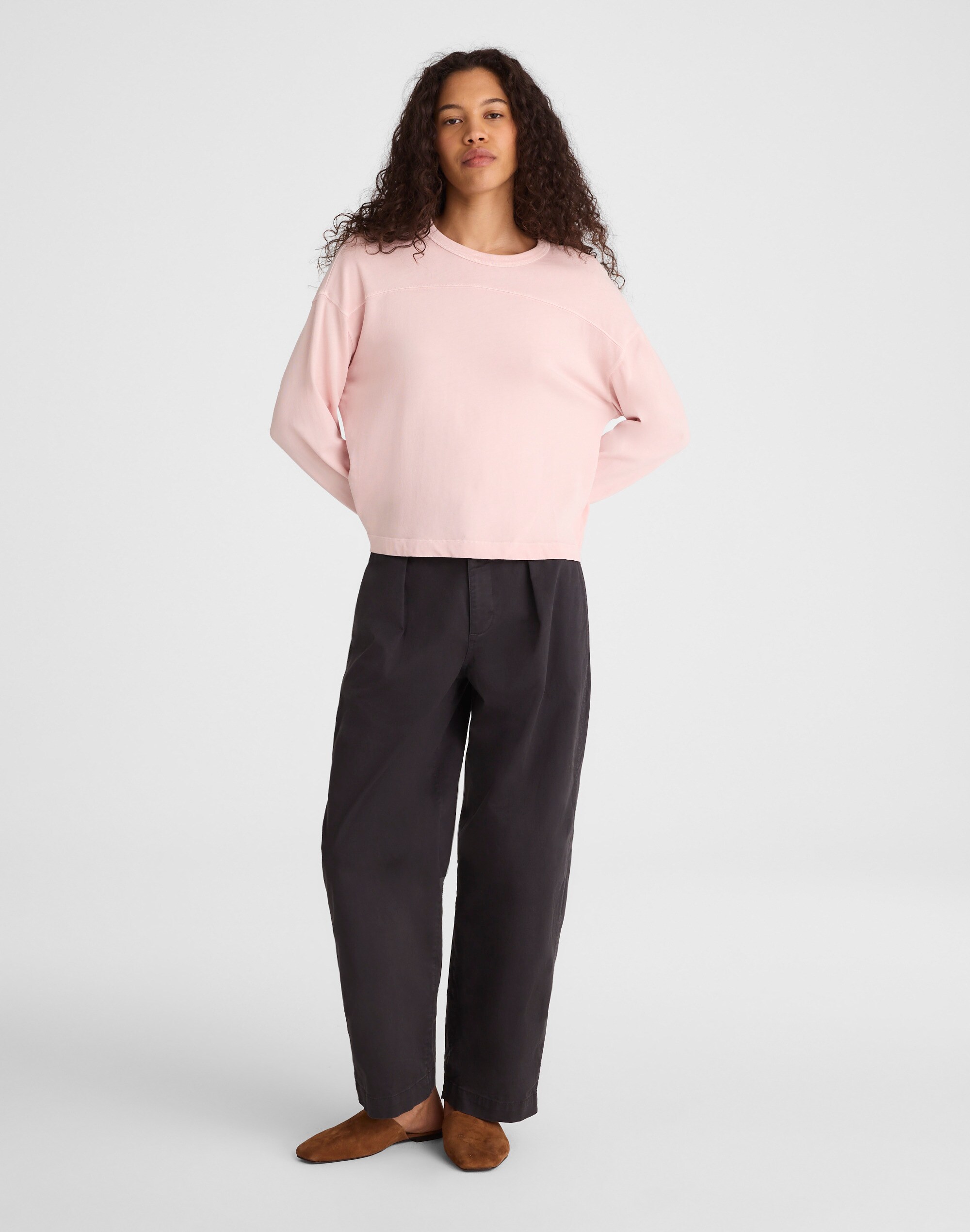 The Relaxed Crewneck Long Sleeve Tee