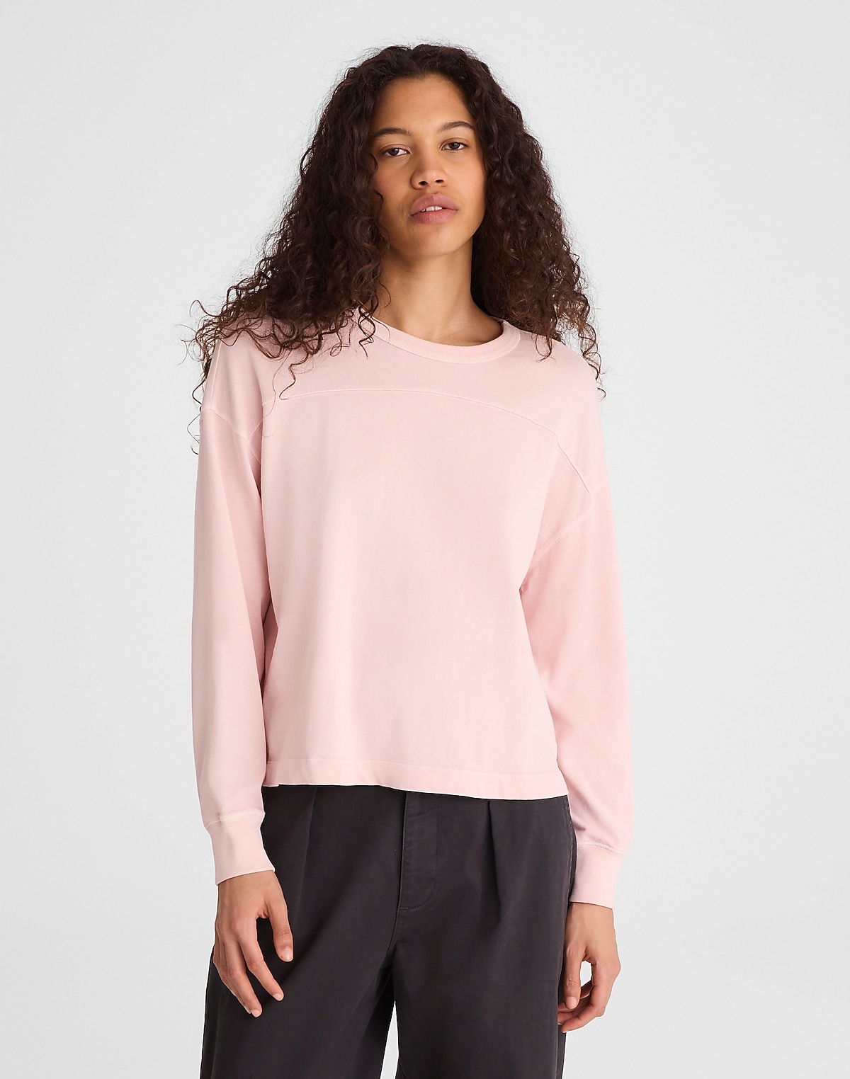The Relaxed Crewneck Long Sleeve Tee
