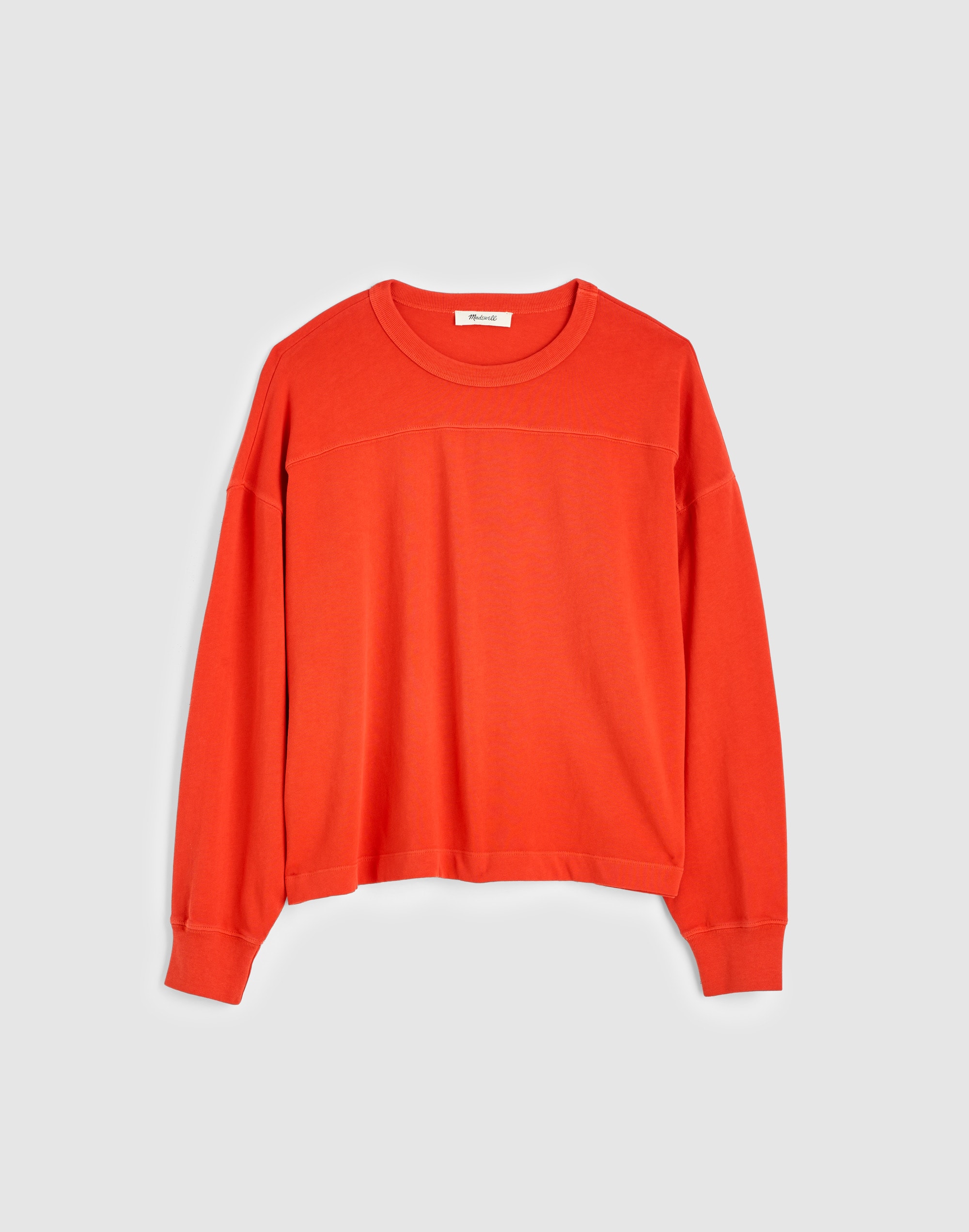 Madewell The Relaxed Long-sleeve Tee In Orange