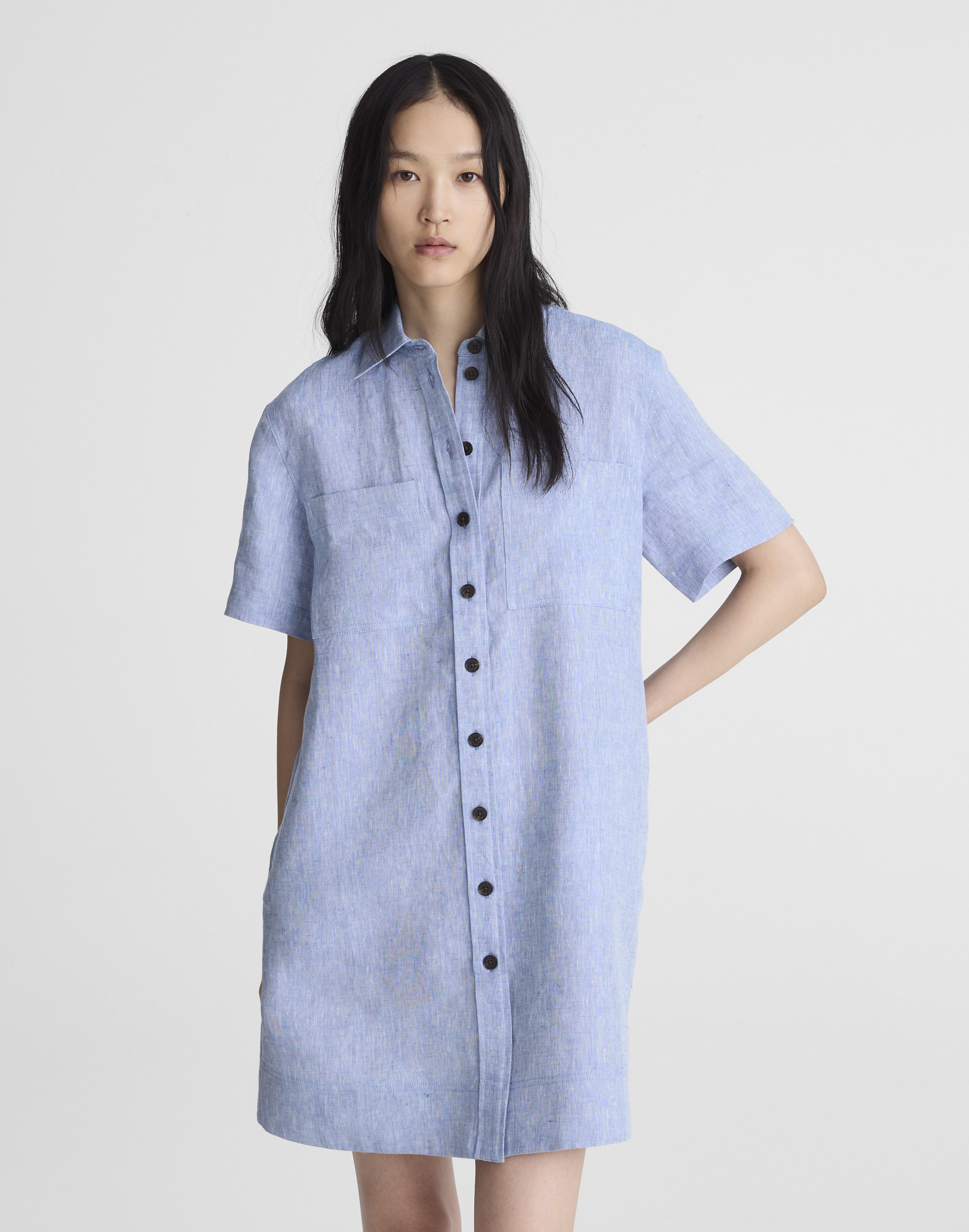 Relaxed Mini Shirtdress in 100% Linen from Madewell - $128