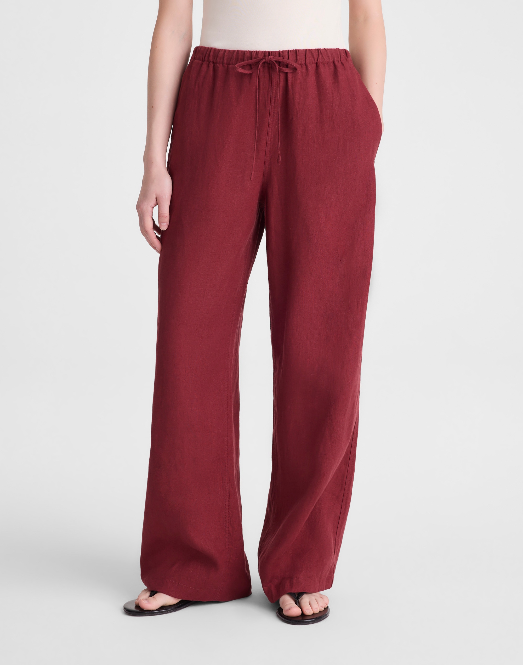 Pull-On Pants in 100% Linen