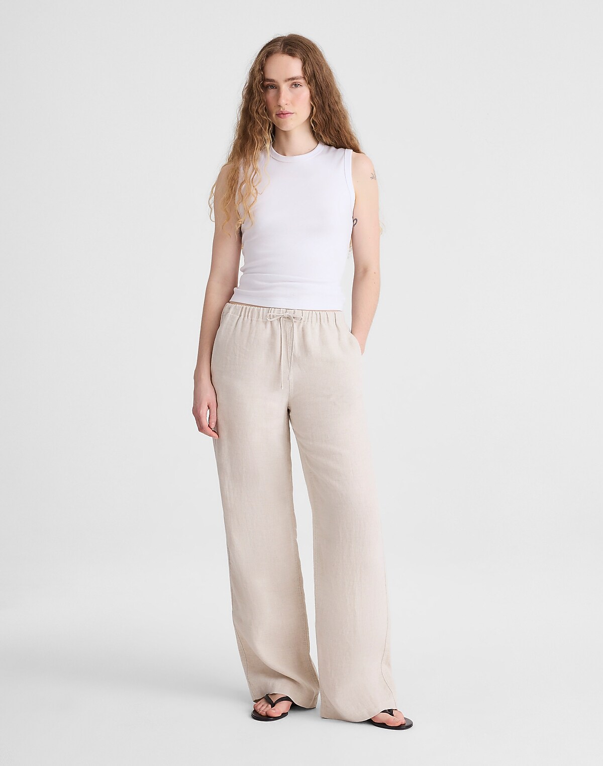 Pull-On Pants in 100% Linen
