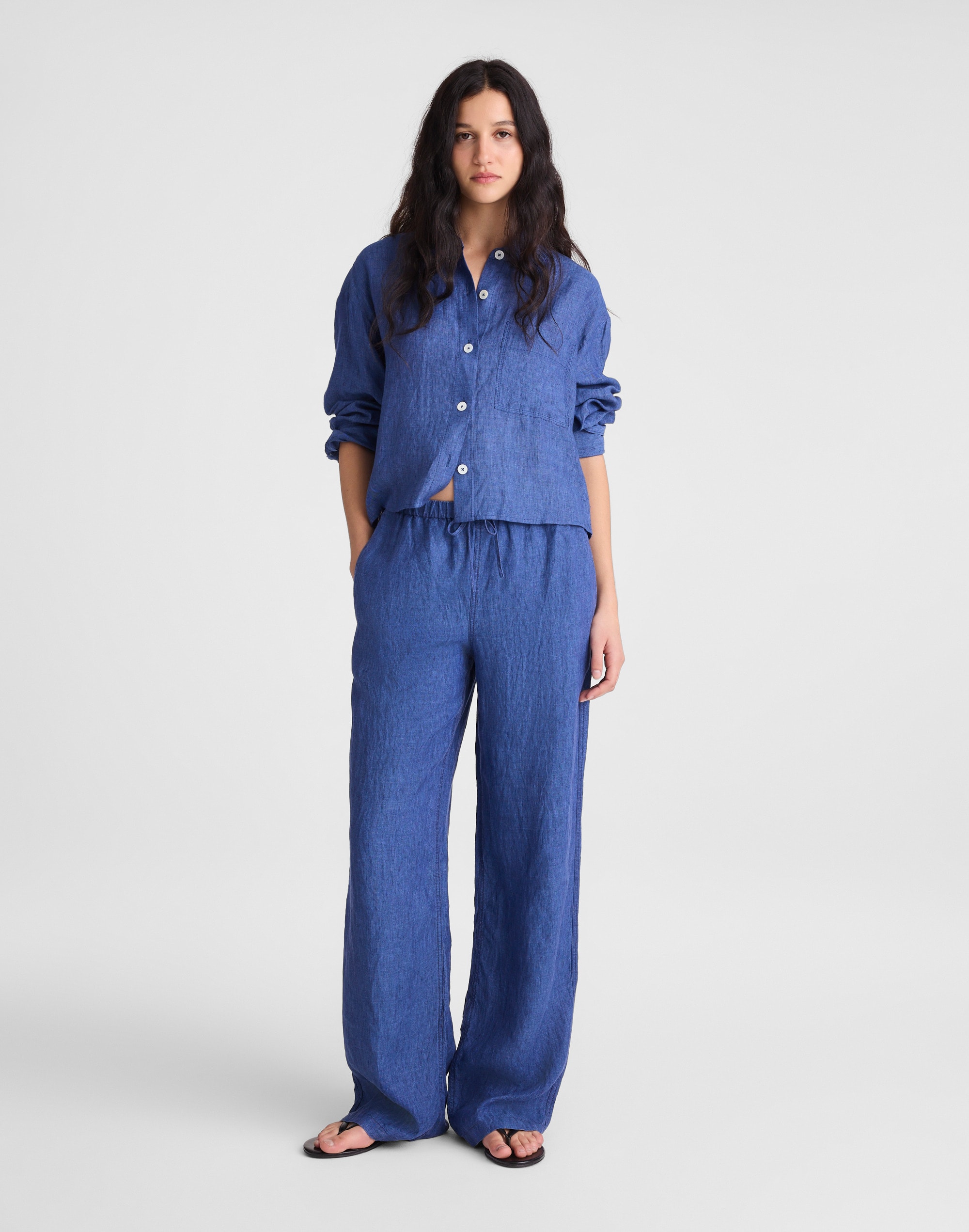 Pull-On Pants in 100% Linen