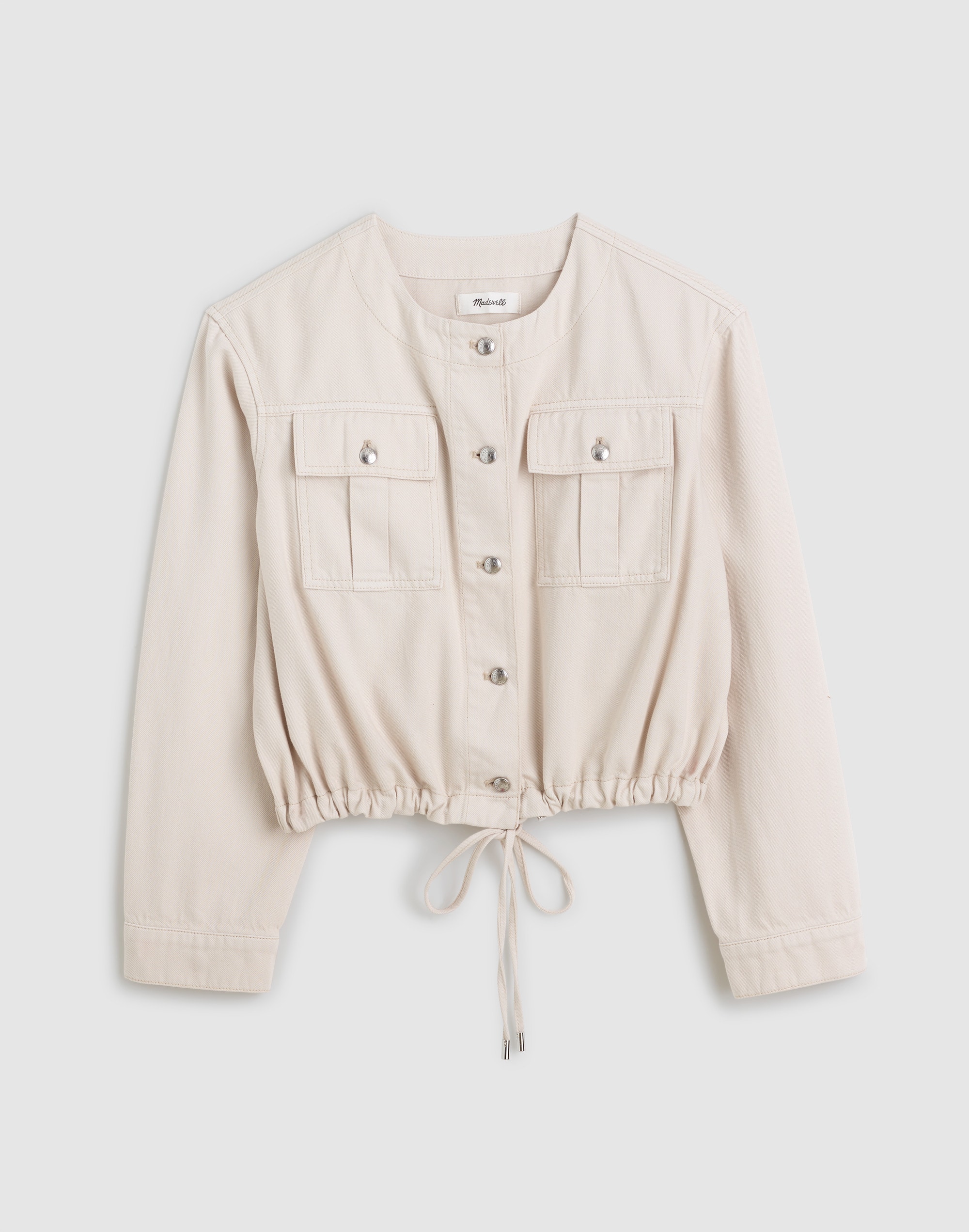 Madewell Drawstring Utility Jacket In Neutral