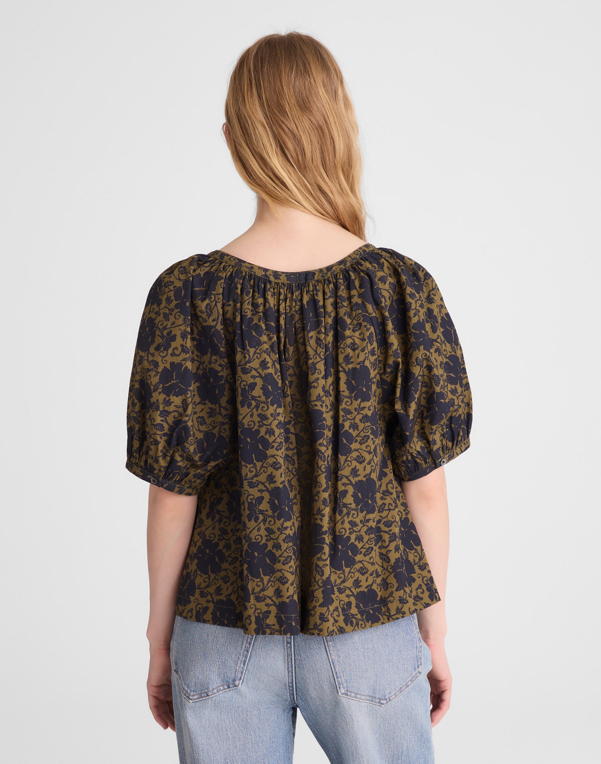 Puff-Sleeve A-Line Top
