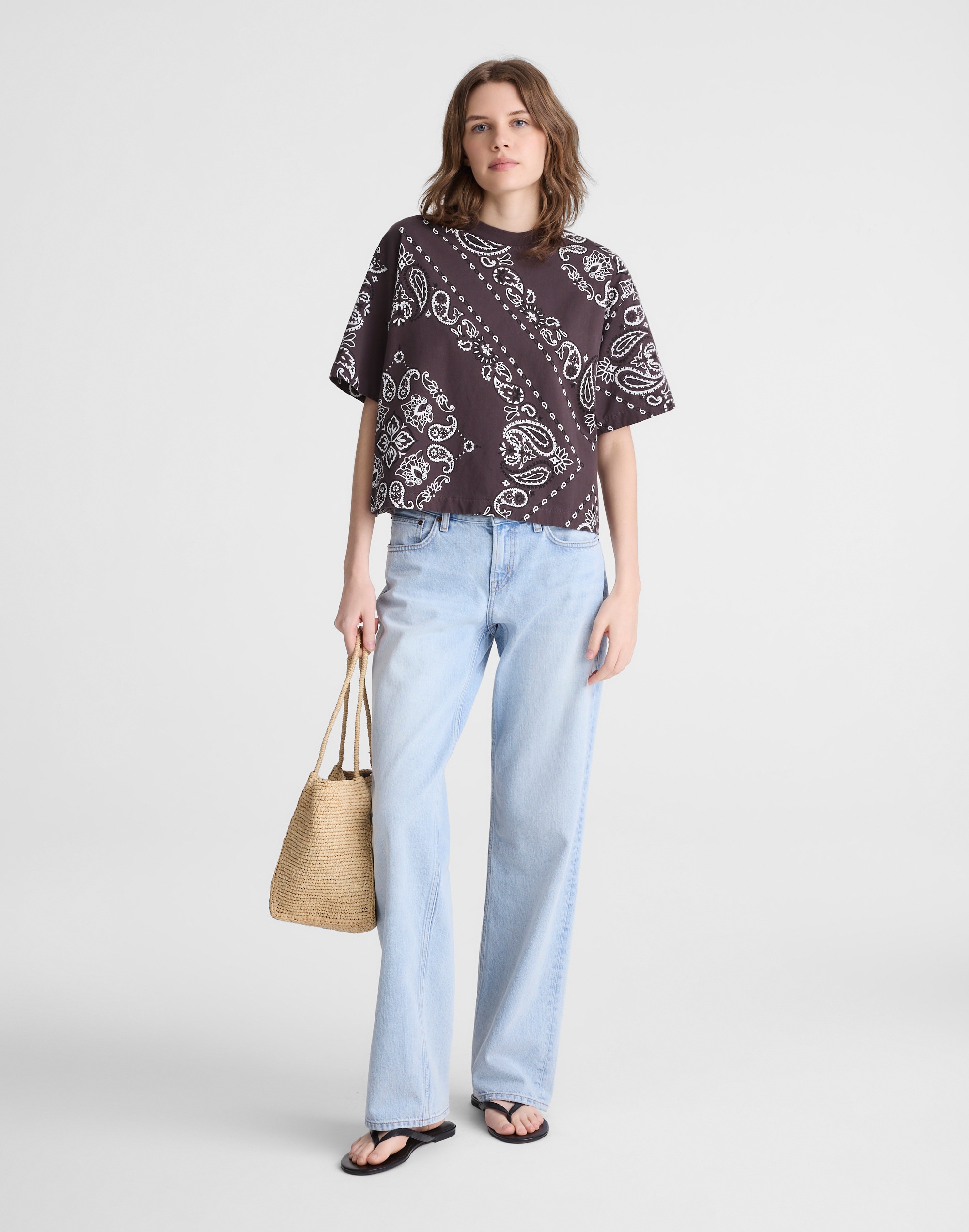 The Boxy Crop Tee in Allday Jersey