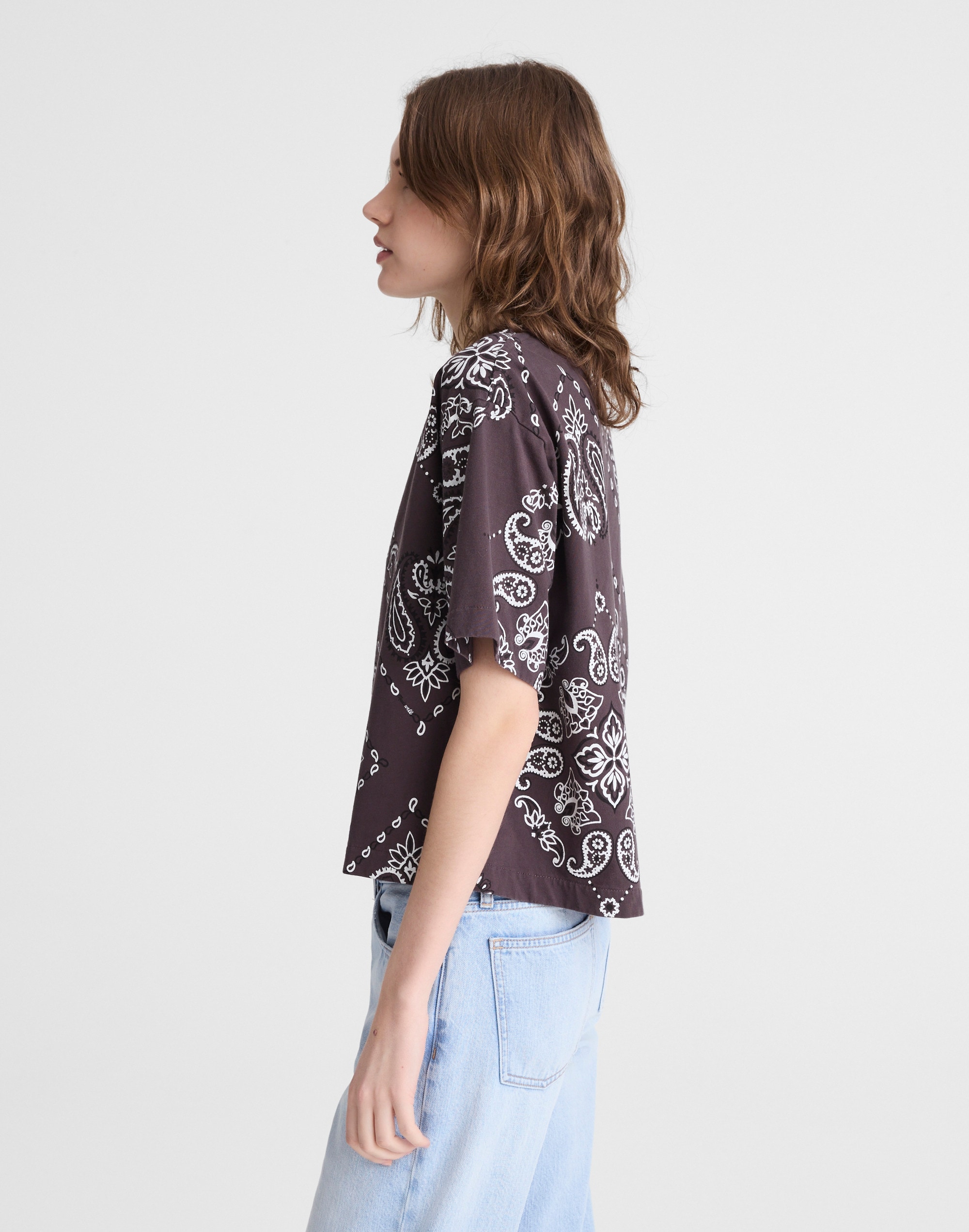 The Boxy Crop Tee in Allday Jersey