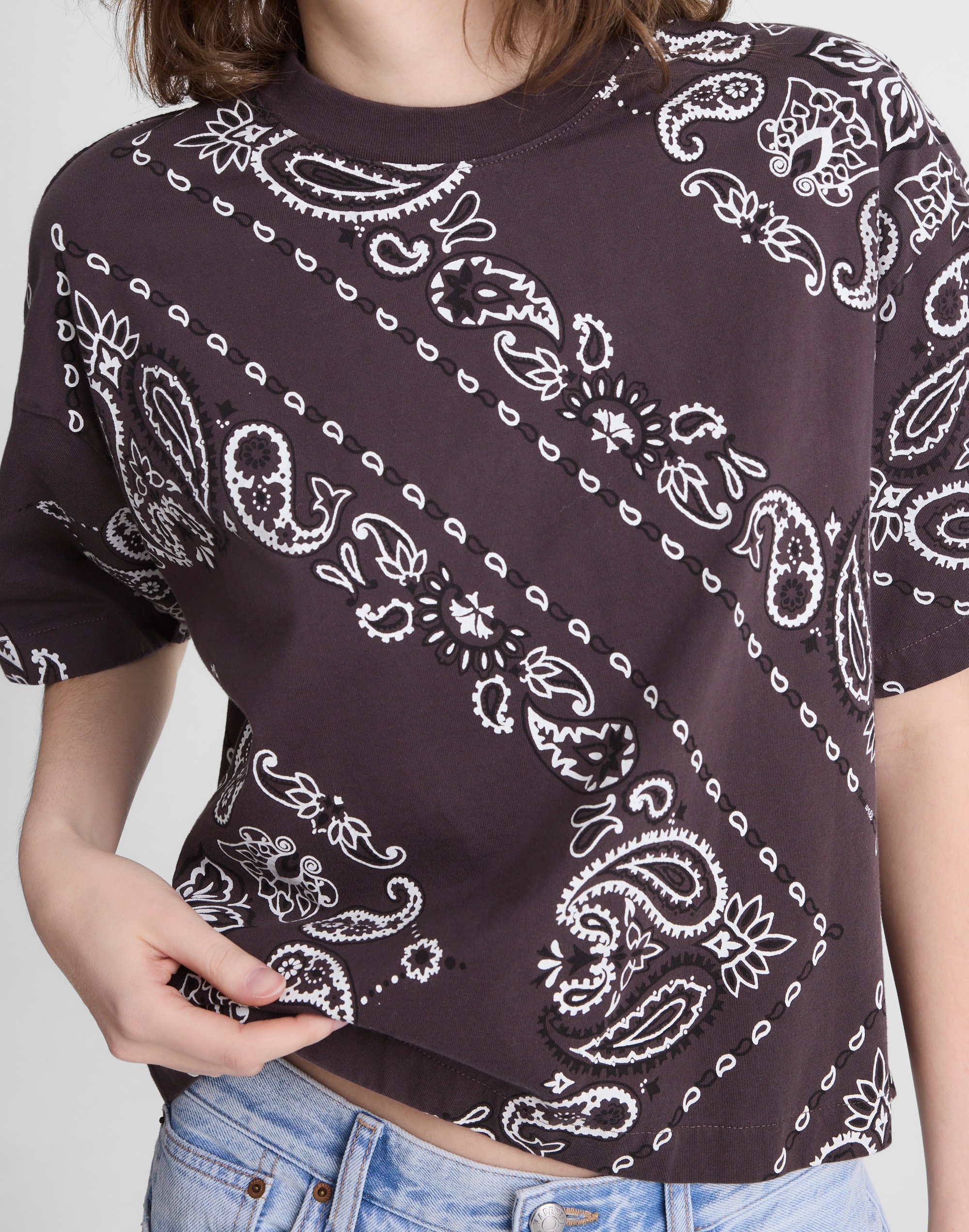 The Boxy Crop Tee in Allday Jersey