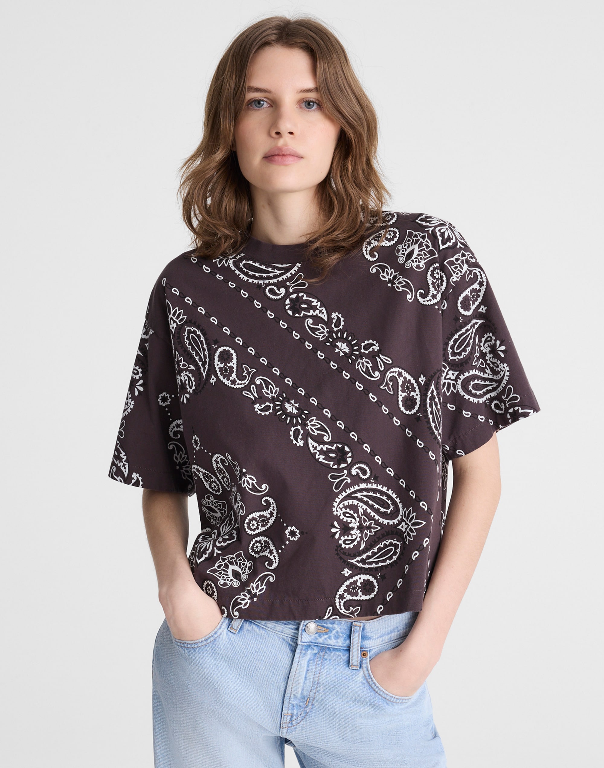 The Boxy Crop Tee in Allday Jersey