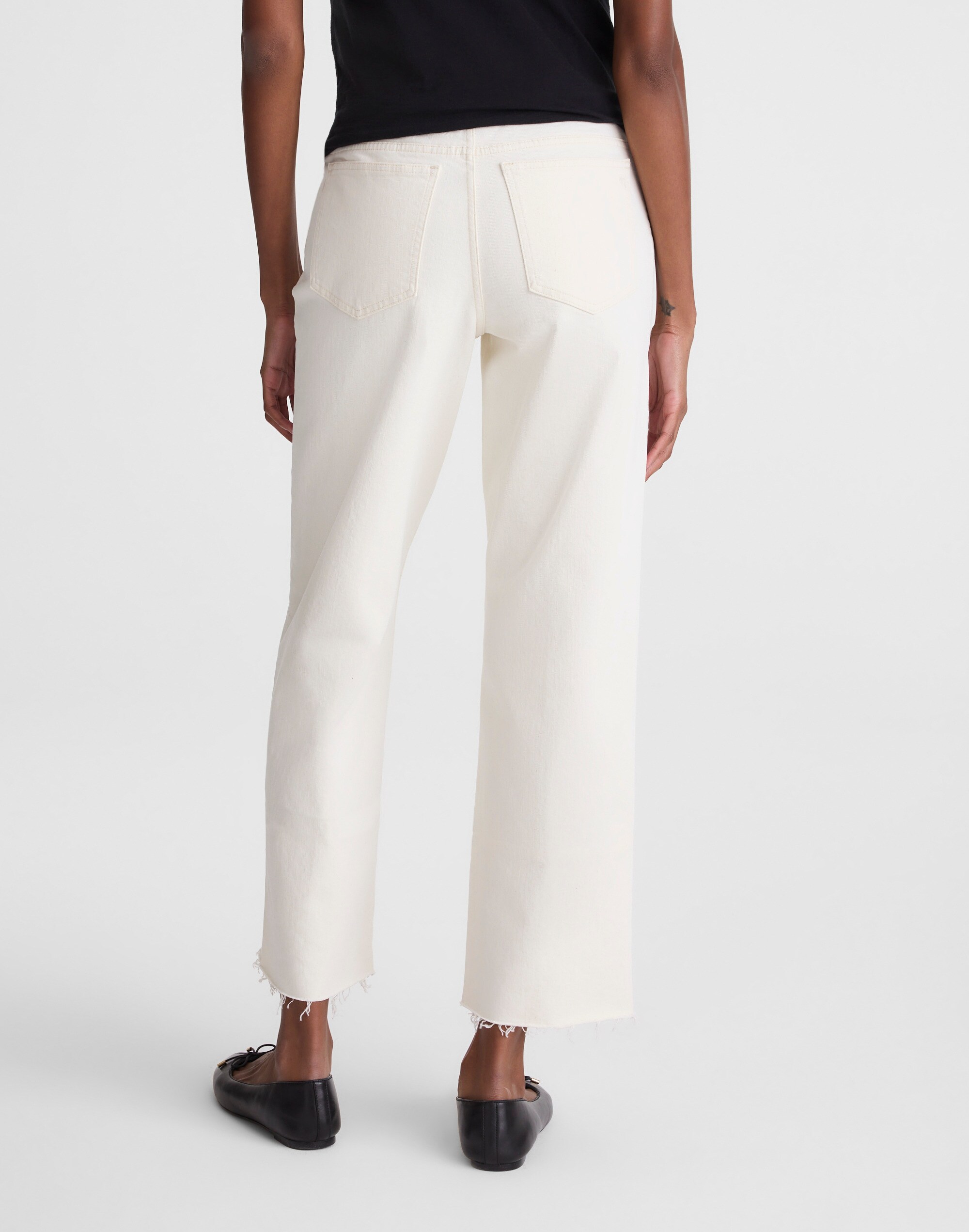 The Maternity Perfect Vintage Wide-Leg Crop Jean in Vintage Canvas