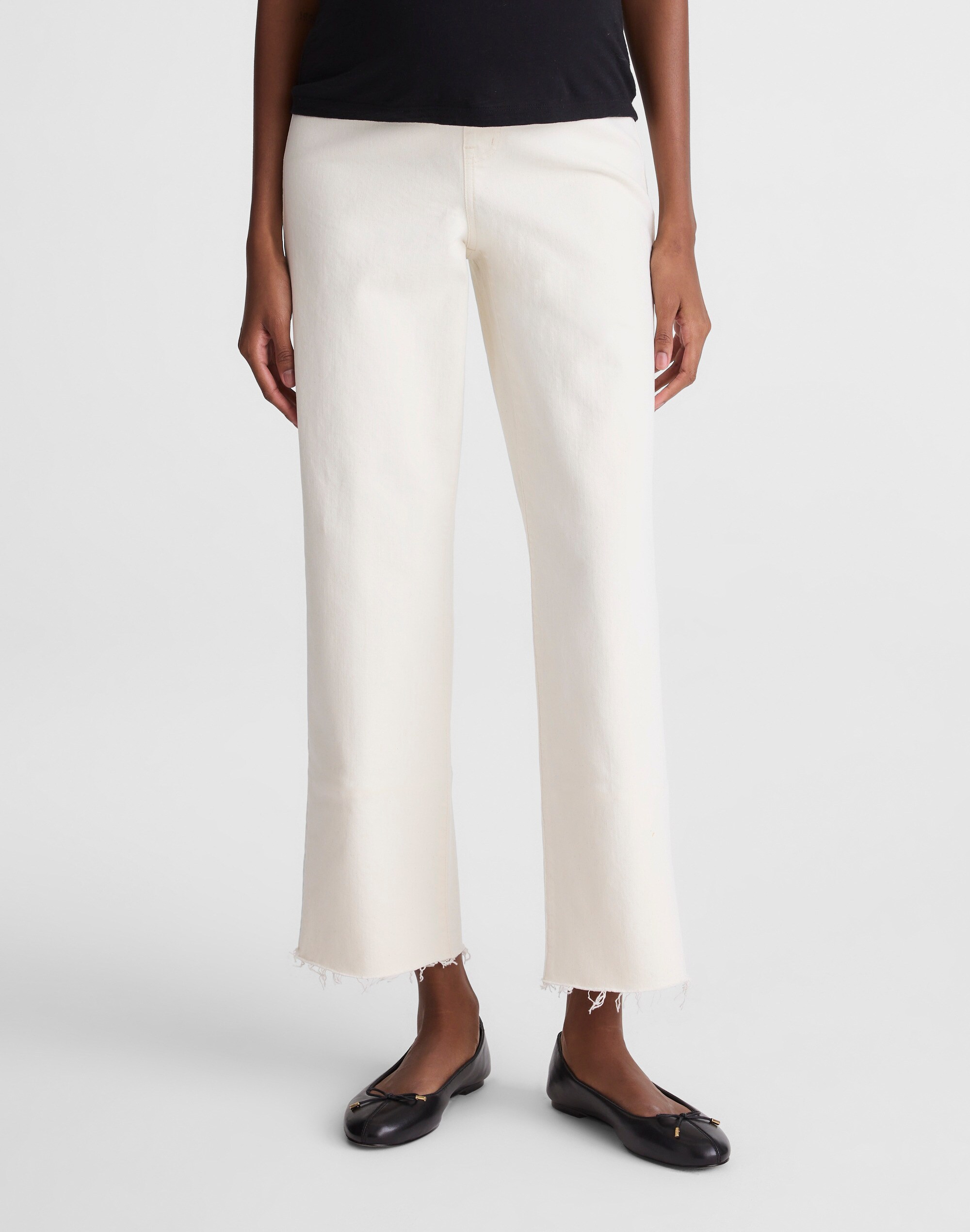 The Maternity Perfect Vintage Wide-Leg Crop Jean in Vintage Canvas