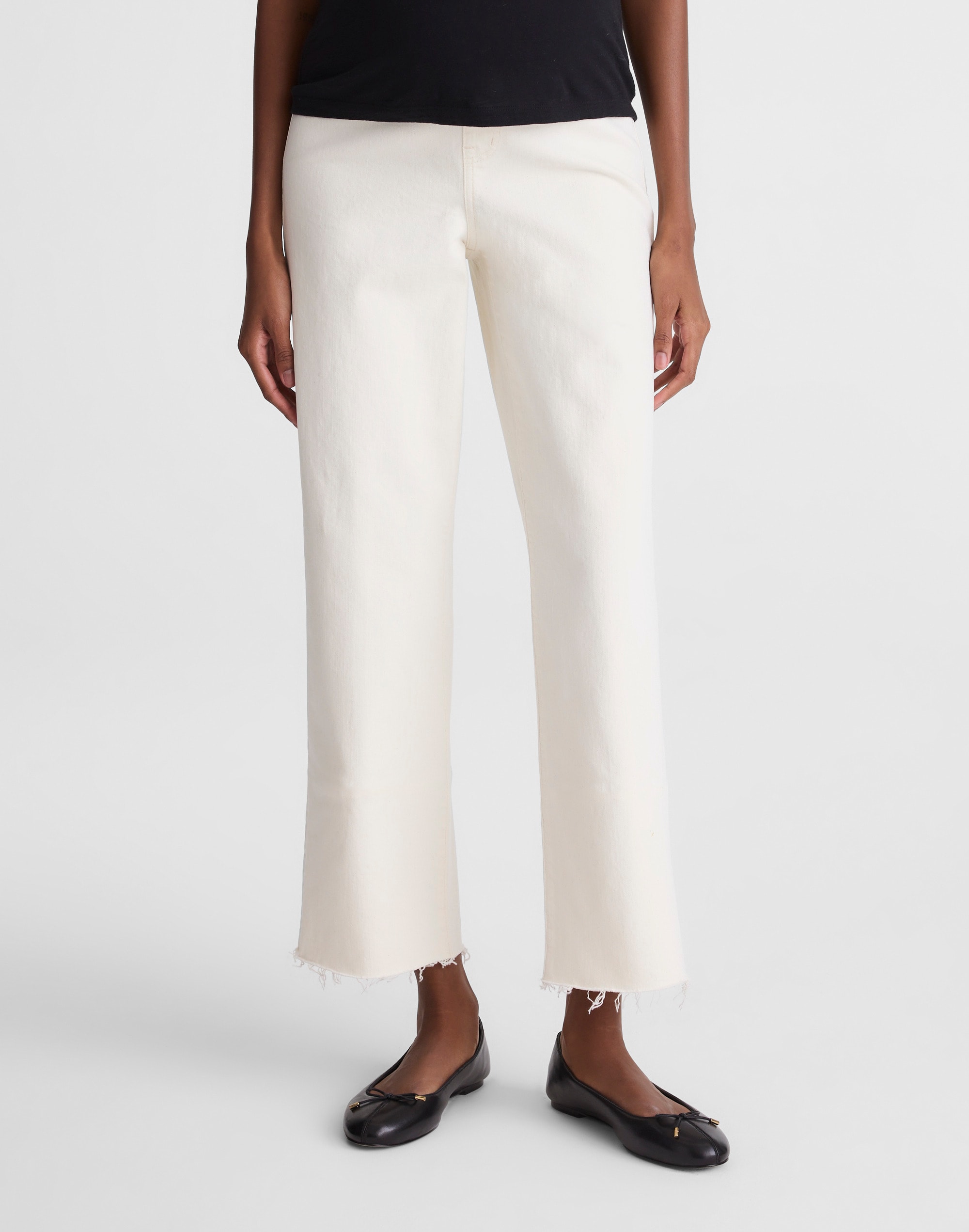 the maternity perfect vintage wide-leg crop jean in vintage canvas