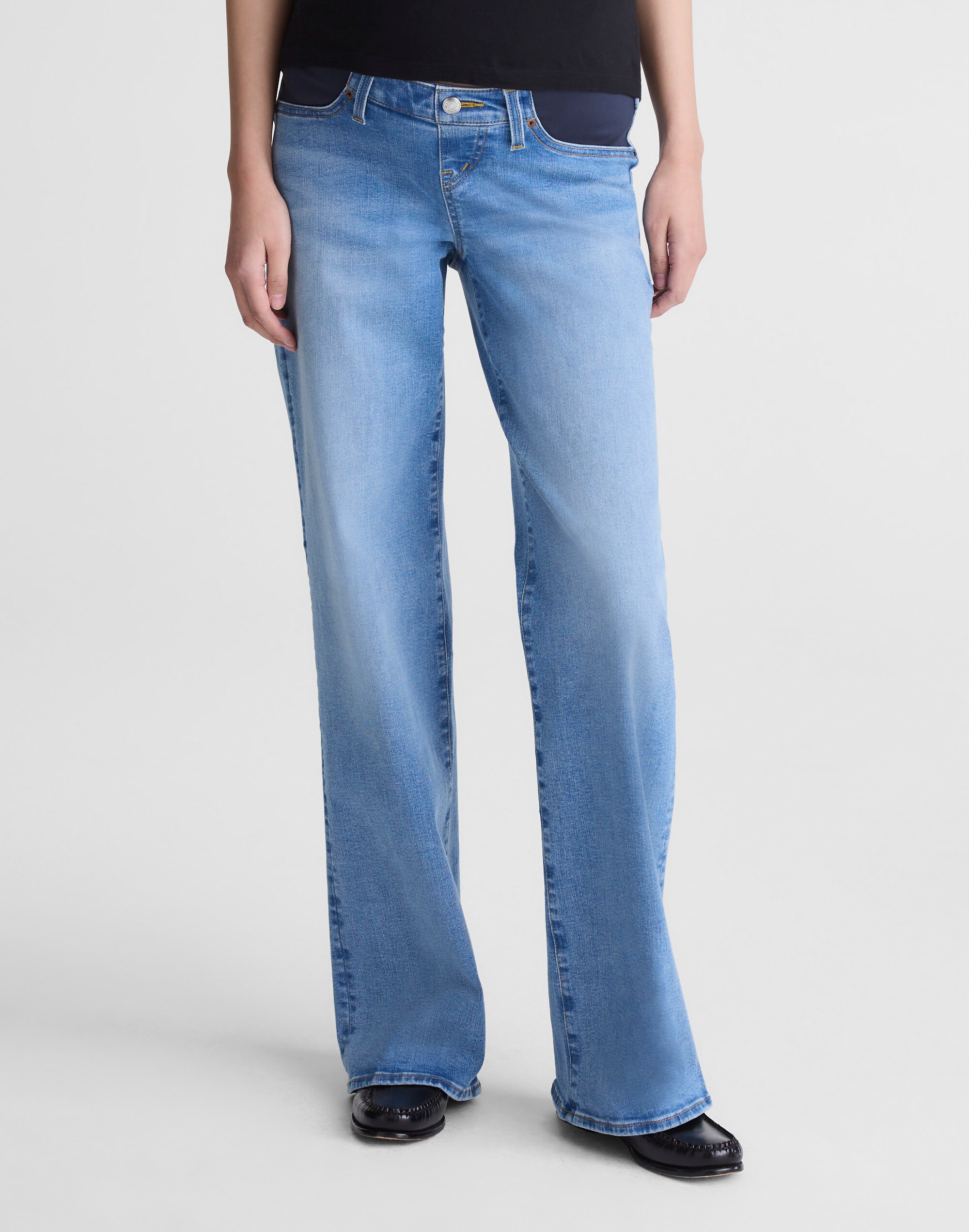 The Maternity Wide-Leg Jean in Super Stretch Denim