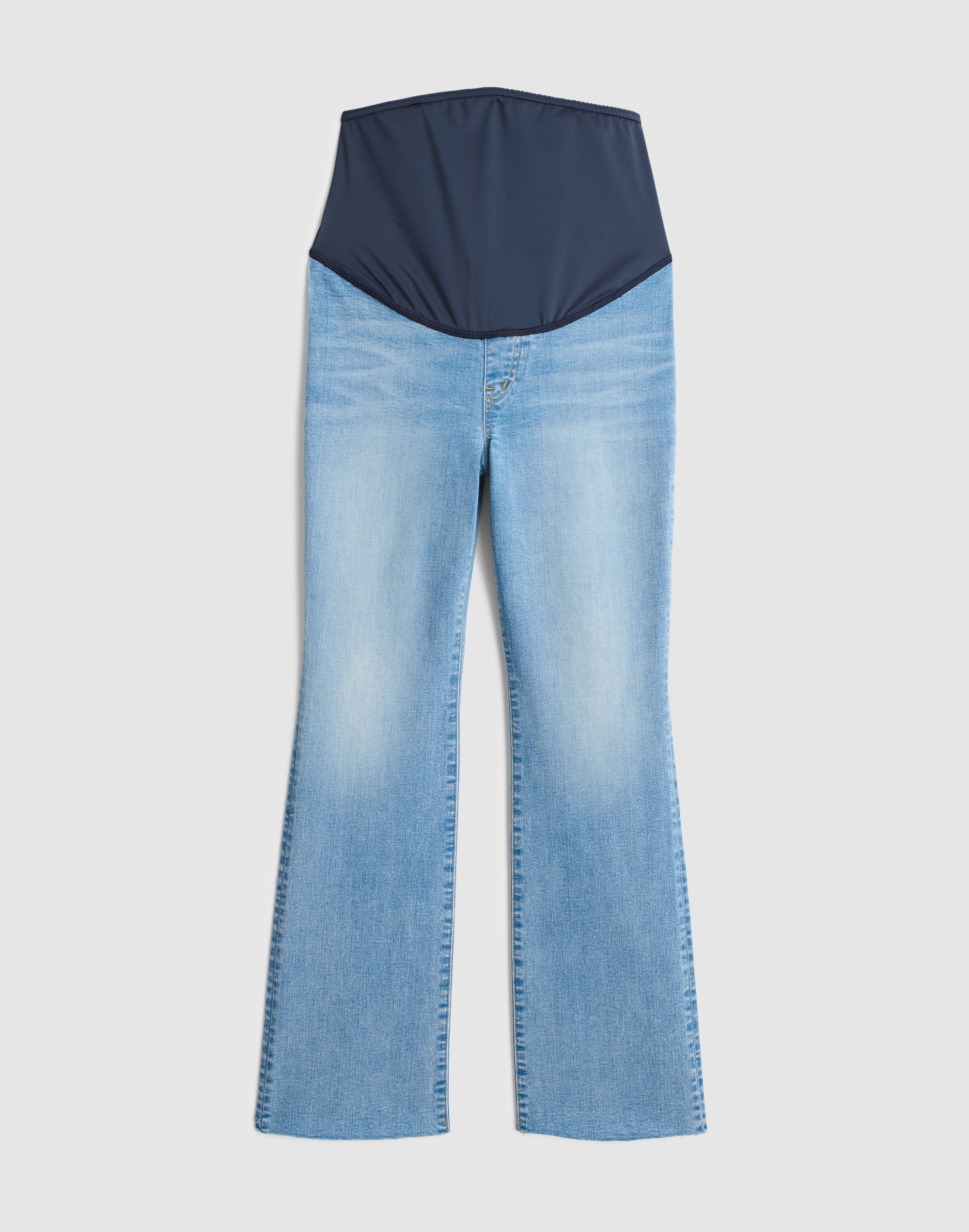 The Maternity Flare Crop Jean in Super Stretch Denim