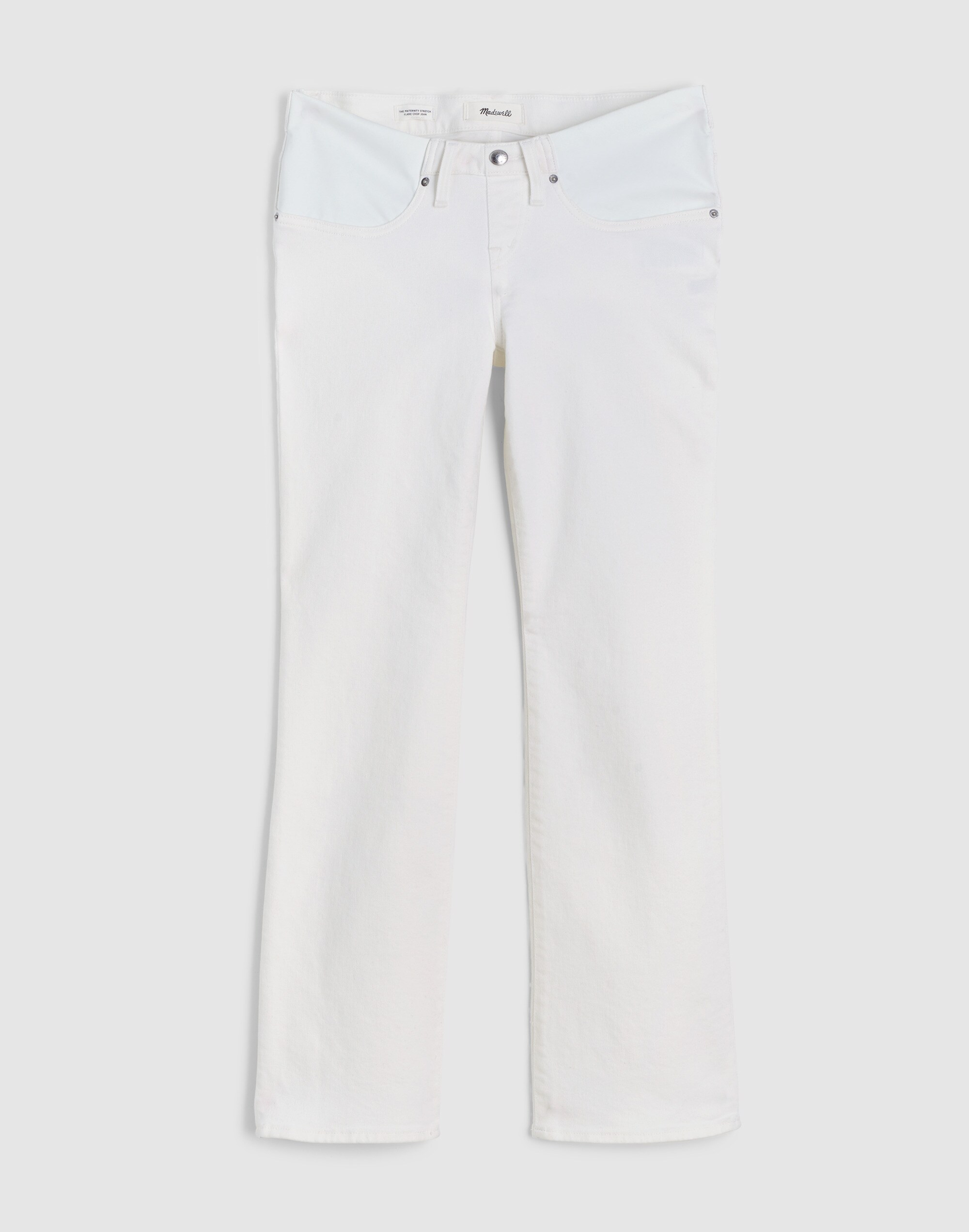 The Maternity Flare Crop Jean in Super Stretch Denim