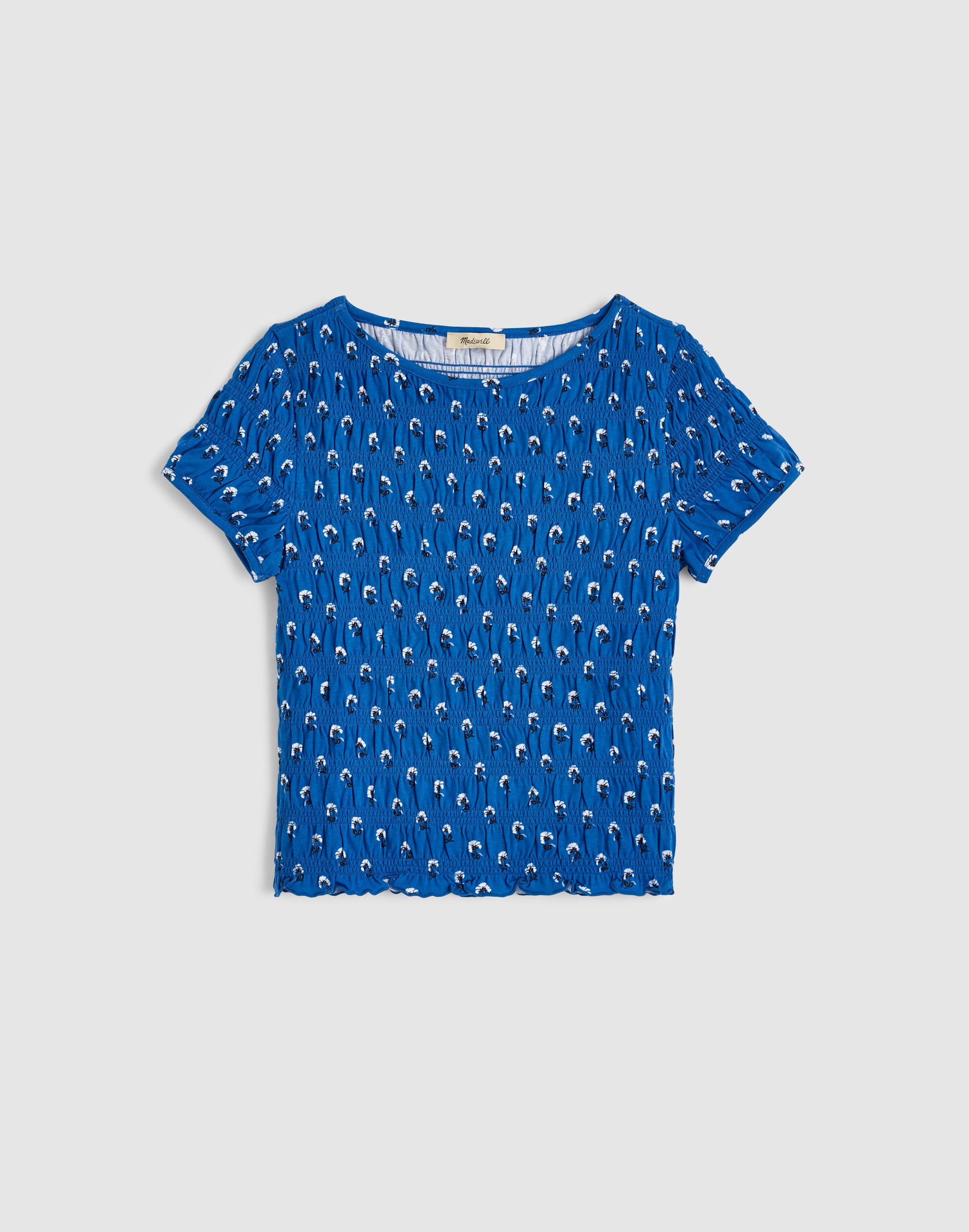 Smocked Short-Sleeve Top