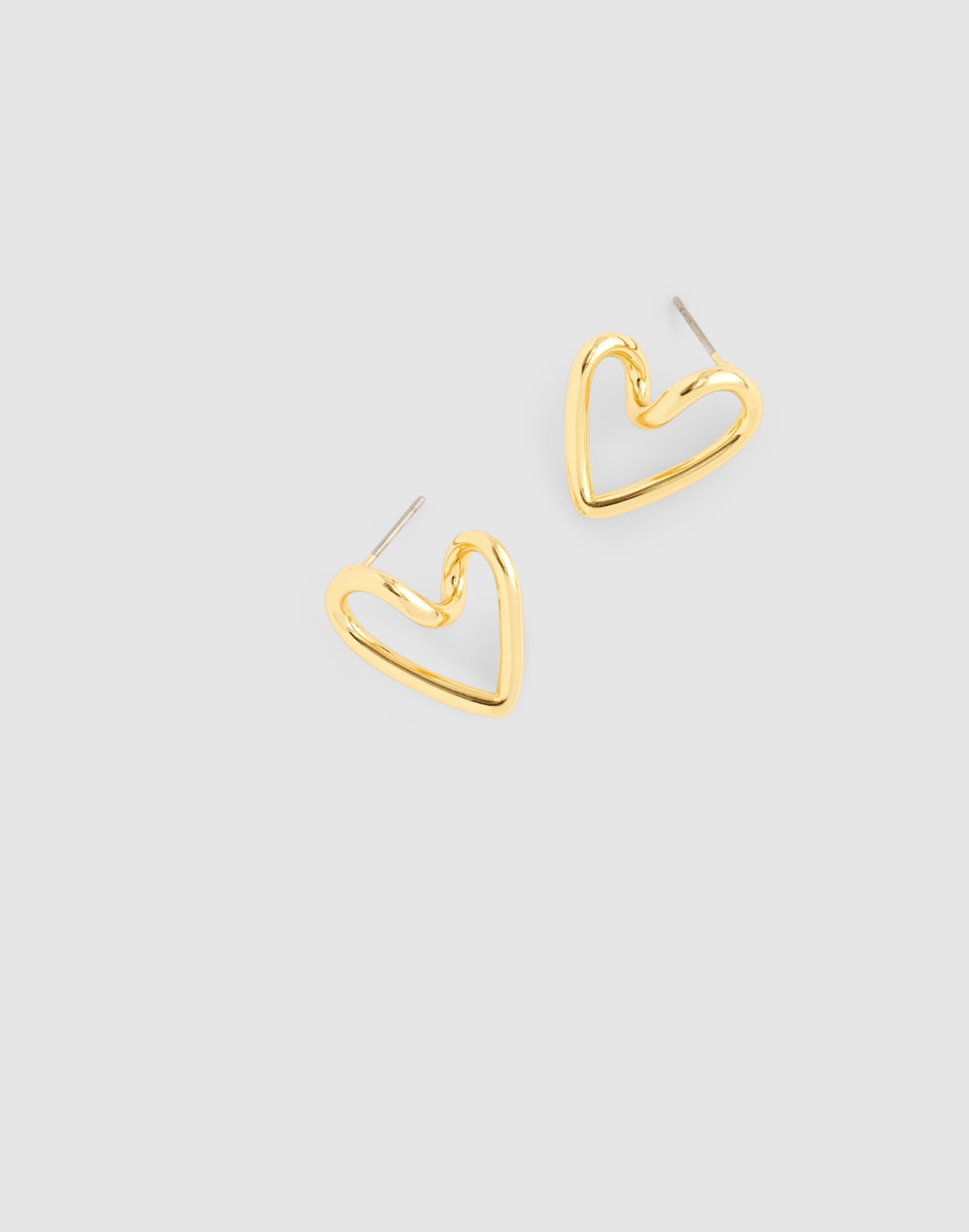 Madewell Looped Heart Hoop Earrings In Gold