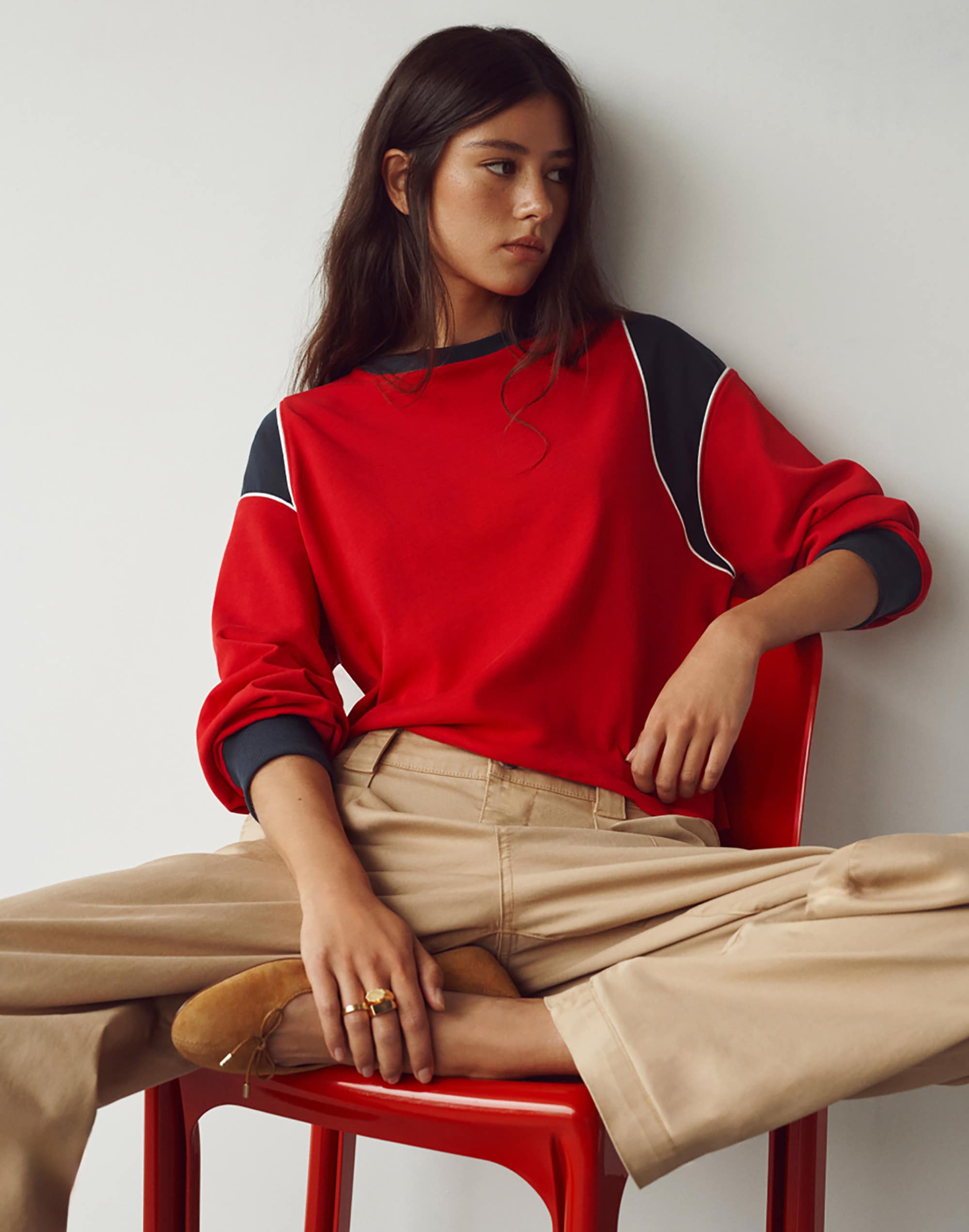 The Relaxed Crewneck Long Sleeve Tee