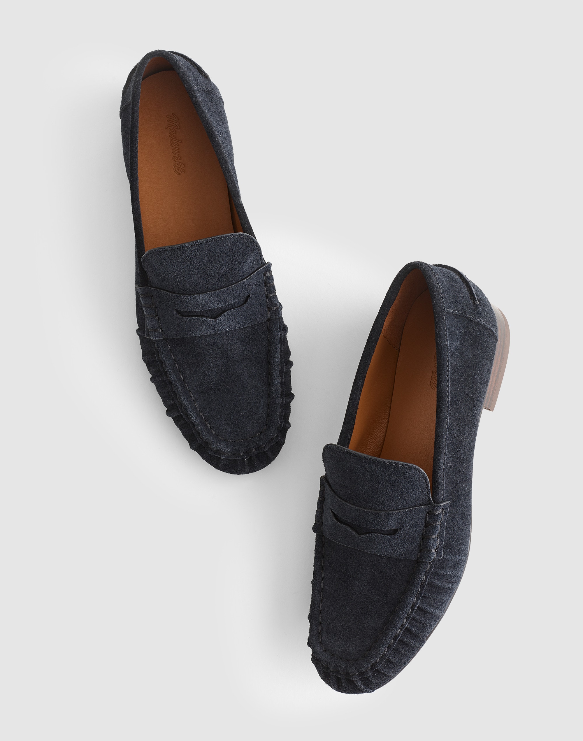 The Ashley Ruched Loafer in Suede