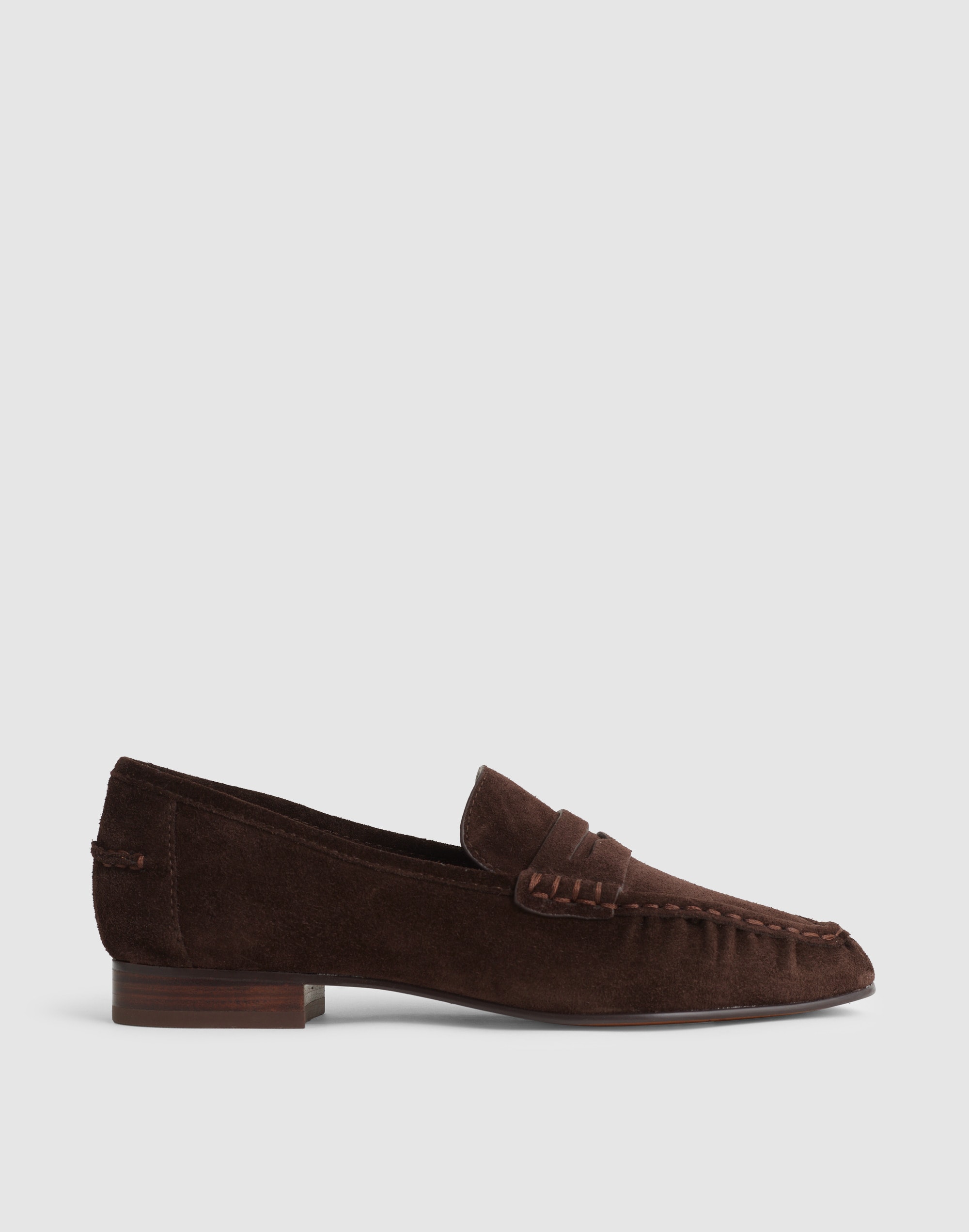the ashley ruched loafer in suede