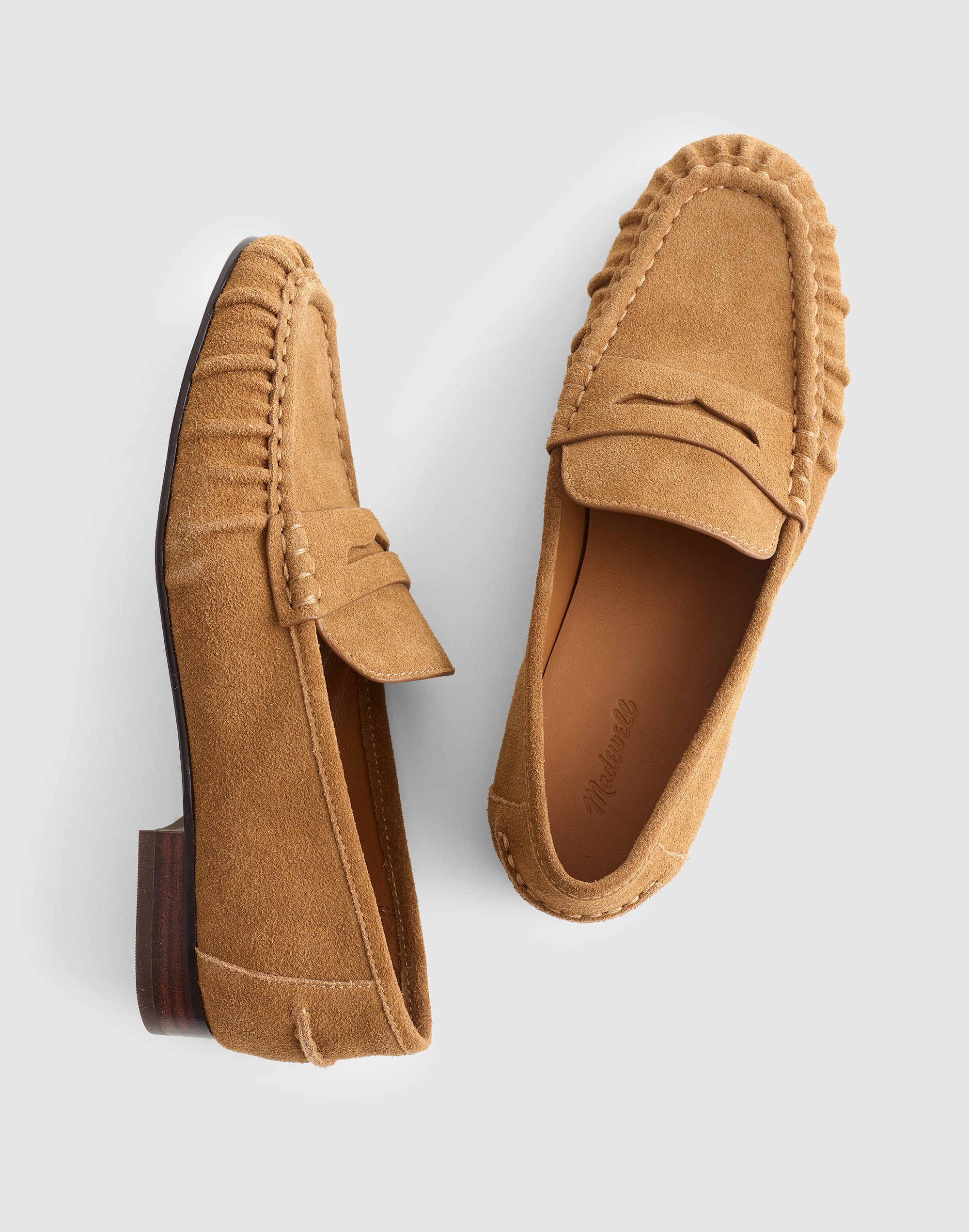 The Ashley Ruched Loafer in Suede