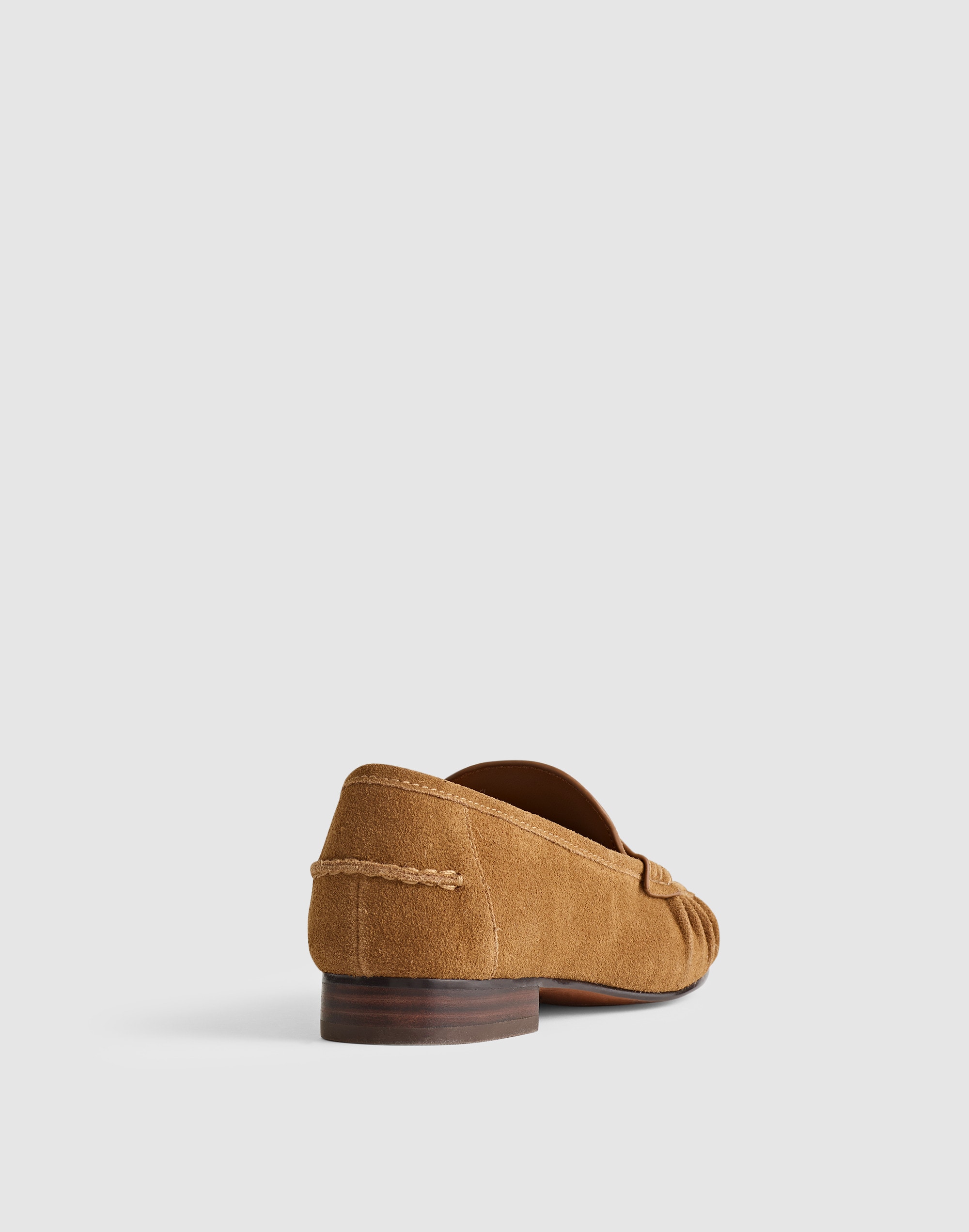 The Ashley Ruched Loafer in Suede