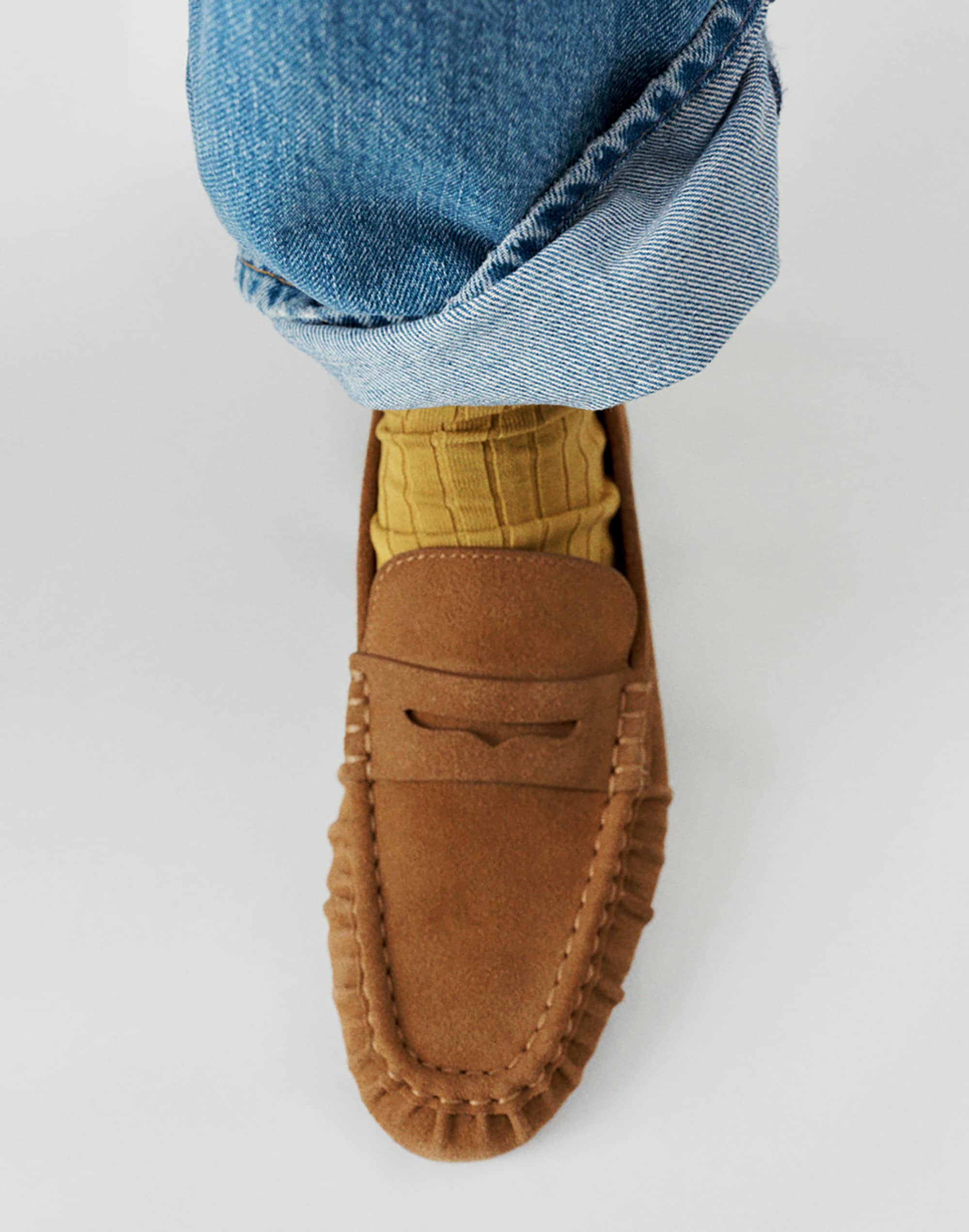 The Ashley Ruched Loafer in Suede