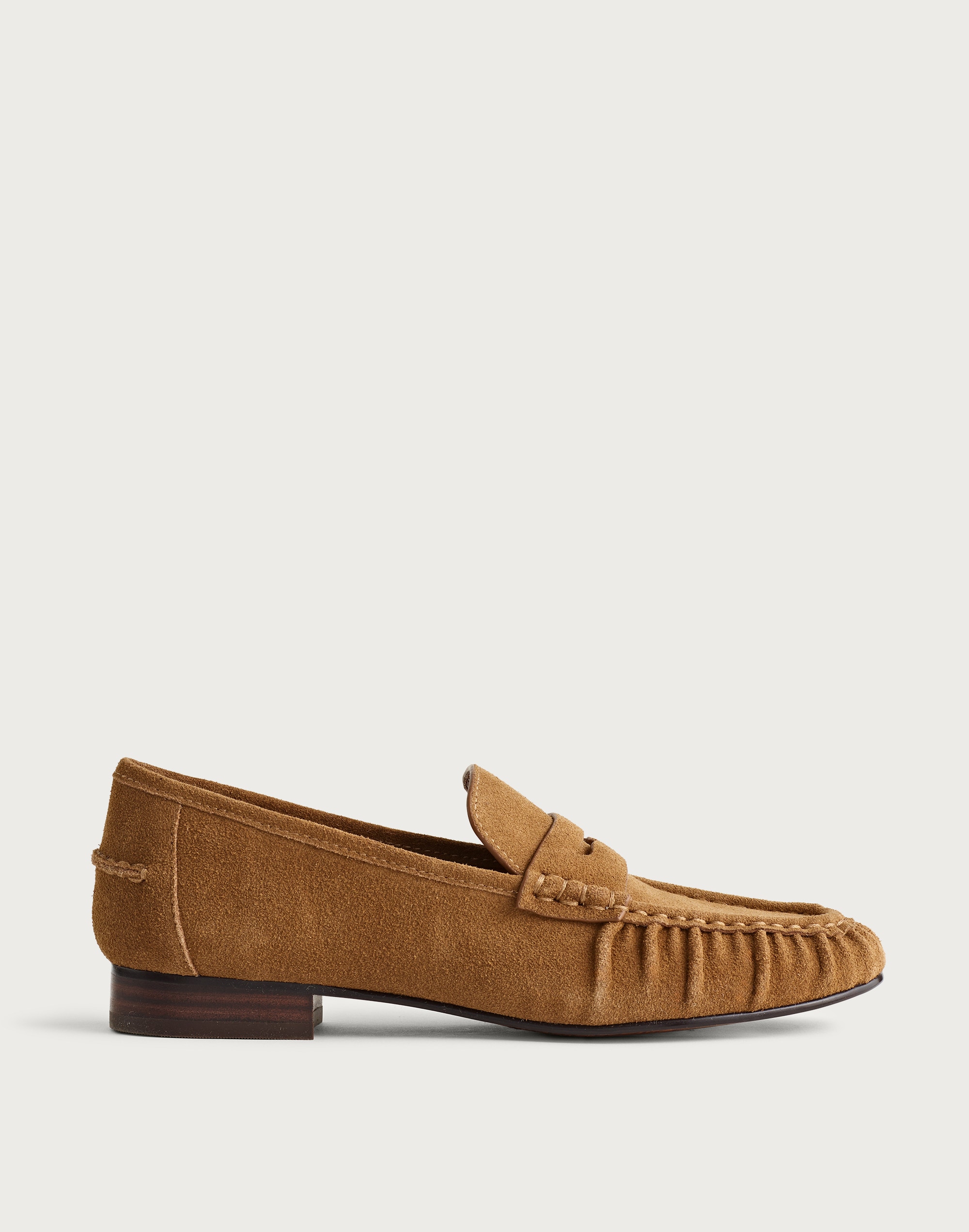 The Ashley Ruched Loafer in Suede