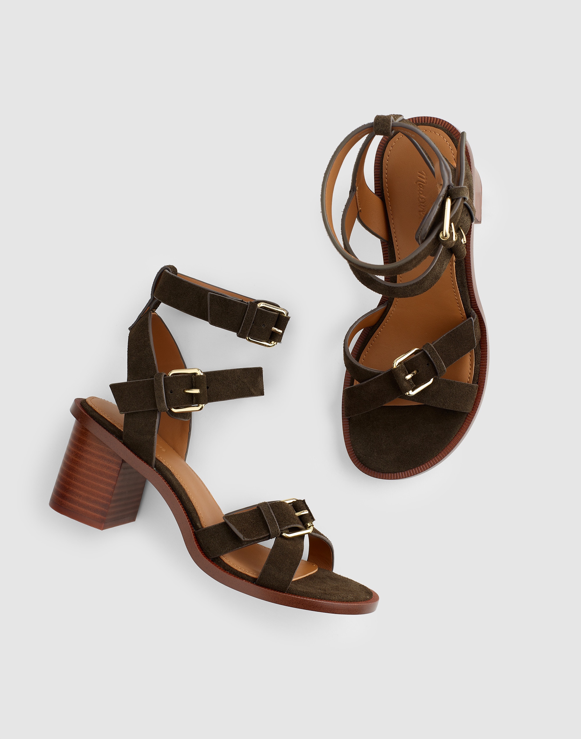 The Corinna Buckle-Strap Heeled Sandal