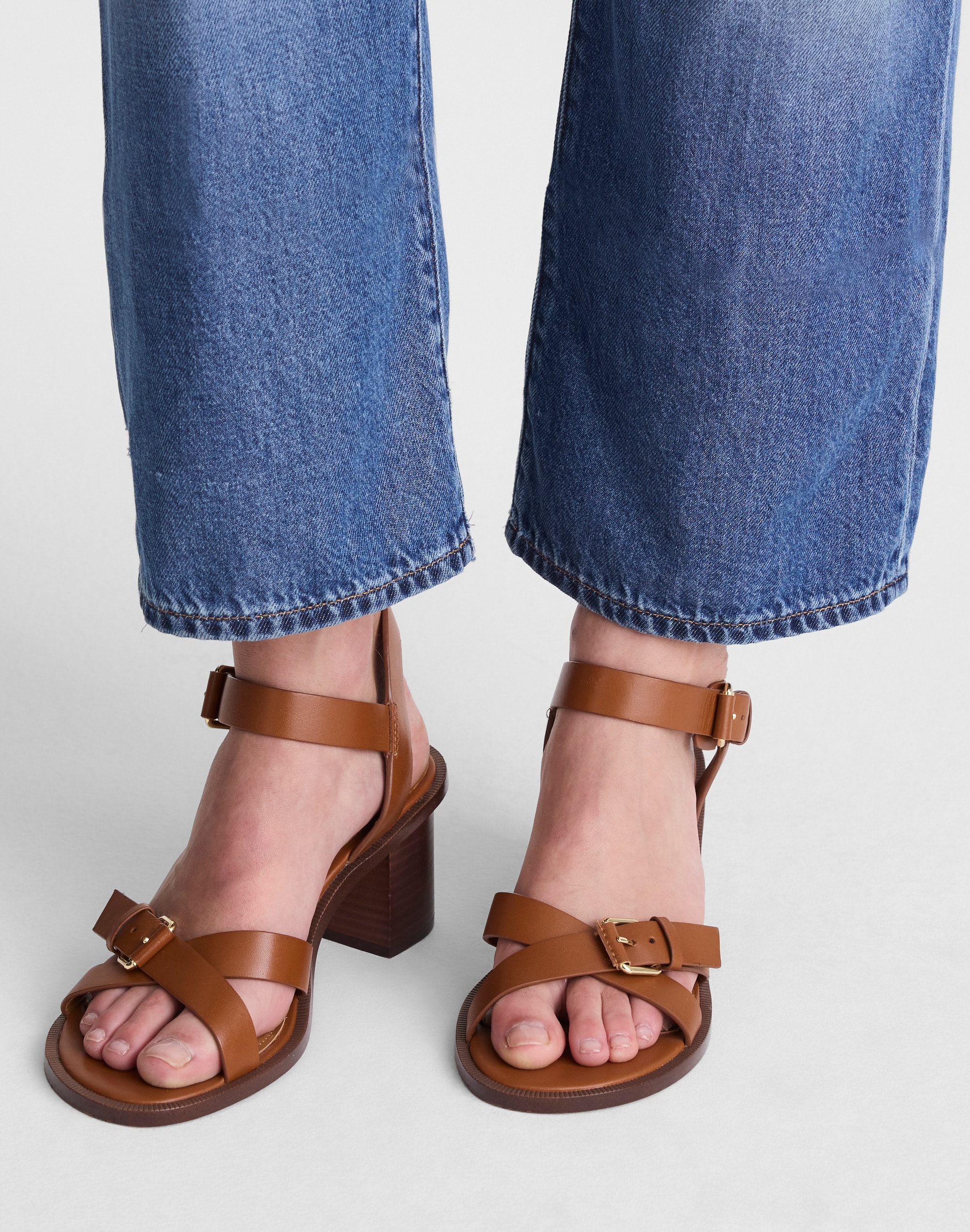 The Corinna Buckle-Strap Heeled Sandal