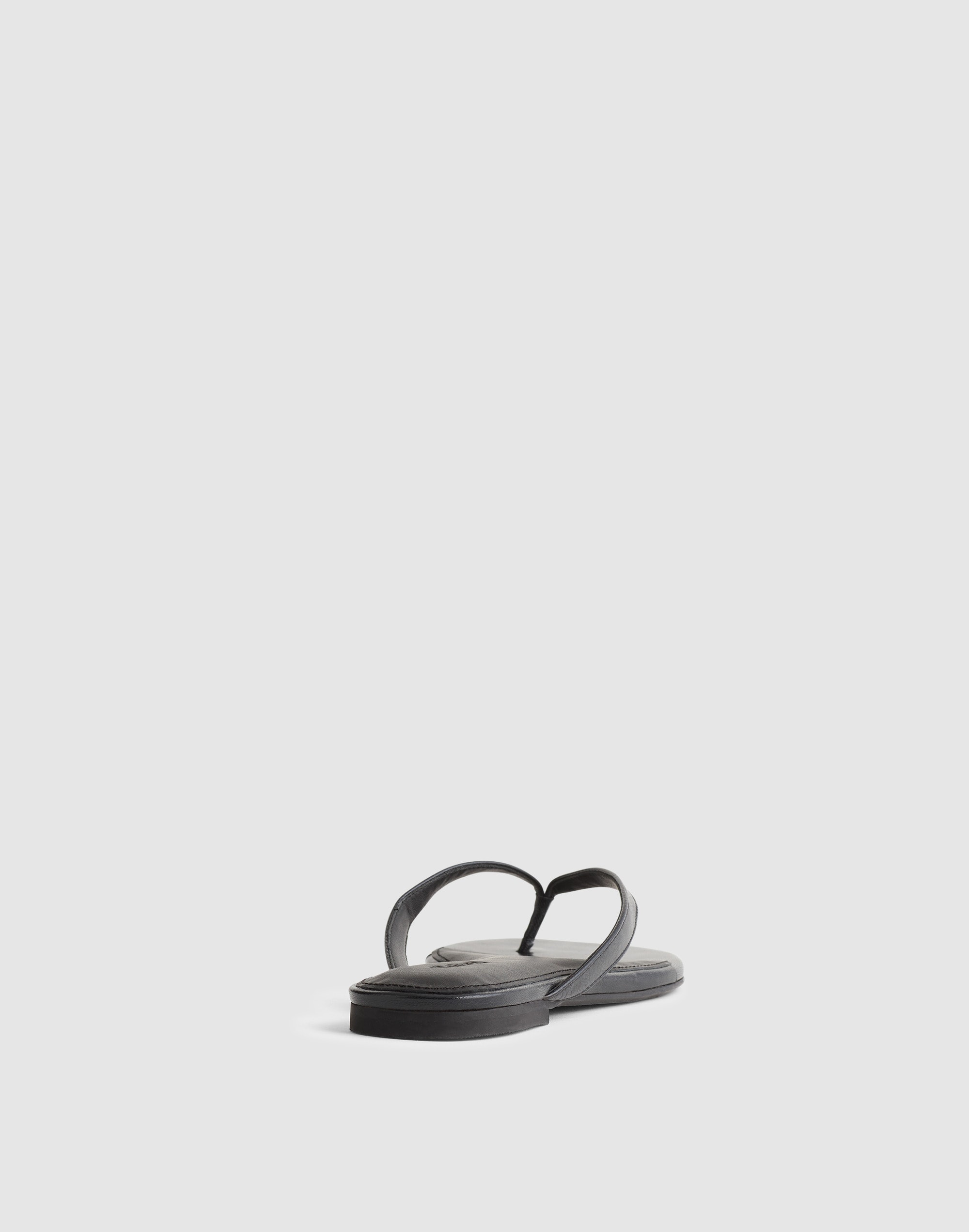 Madewell Izzie Ivana Leather Thong Sandals True Black