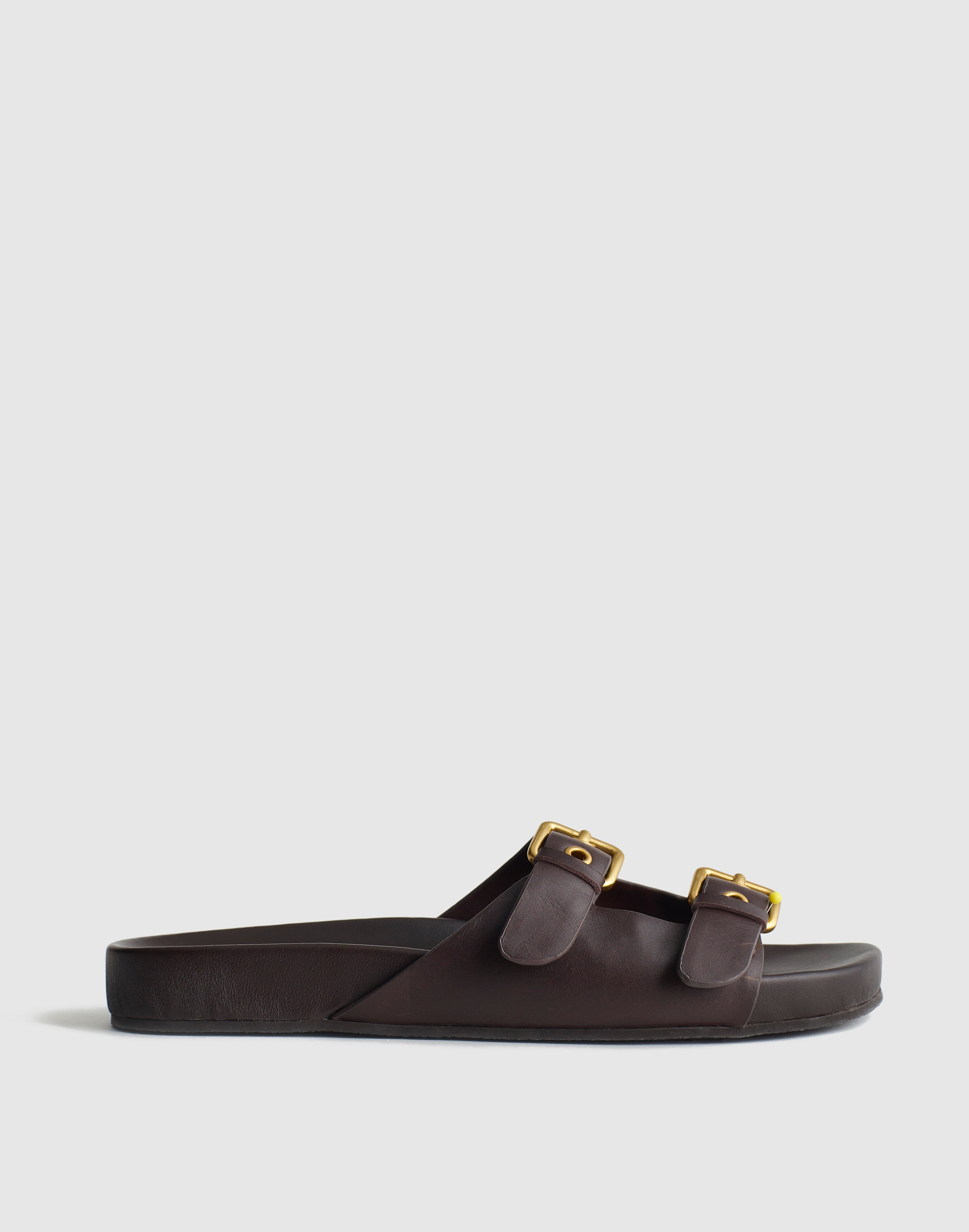 the cambrea double-buckle sandal in leather