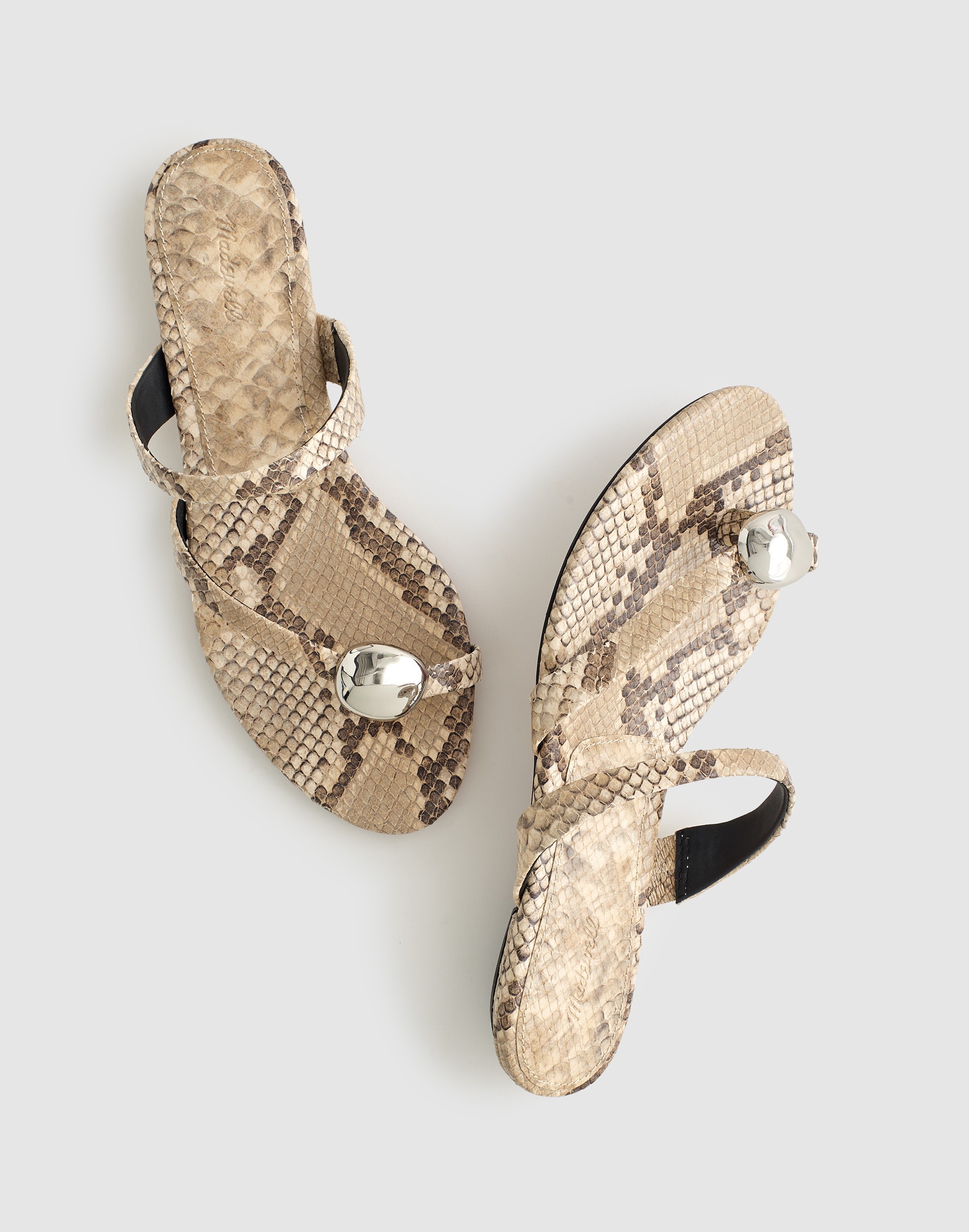 The Mila Organic Hardware Thong Slide Sandal