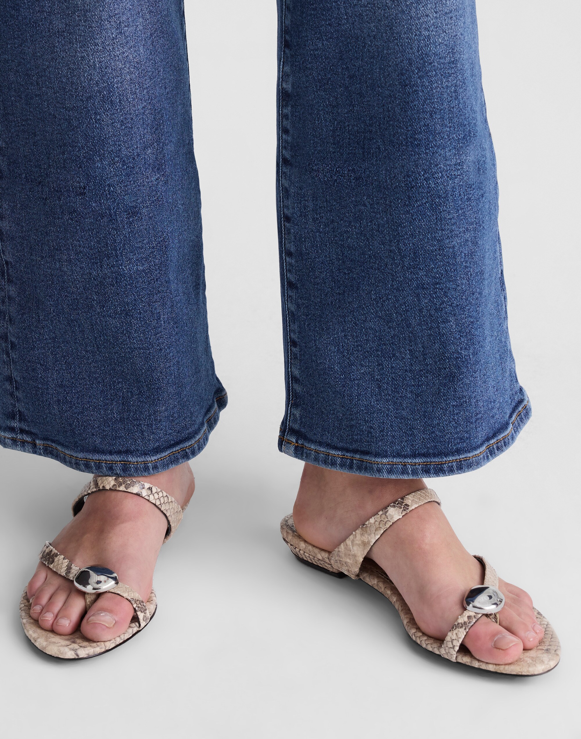 The Mila Organic Hardware Thong Slide Sandal
